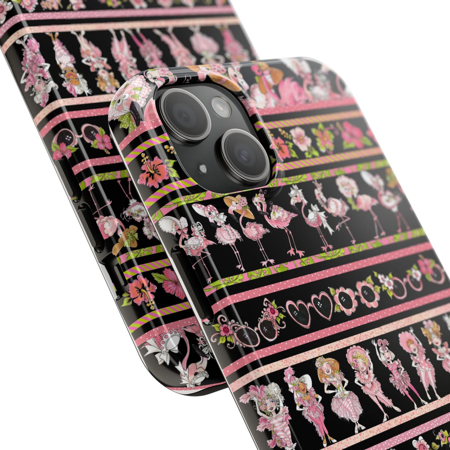 Flam Borders Black Phone Case