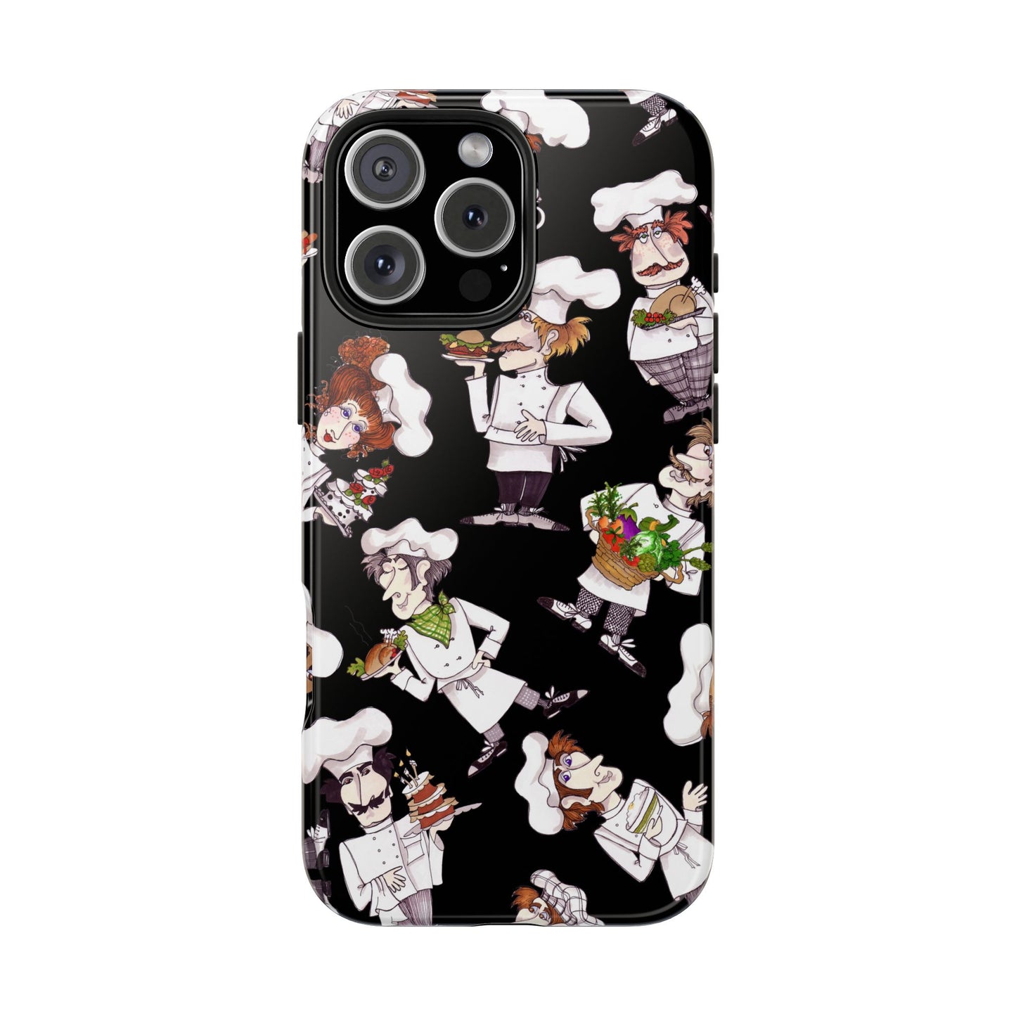 Tossed Chefs Black Phone Case