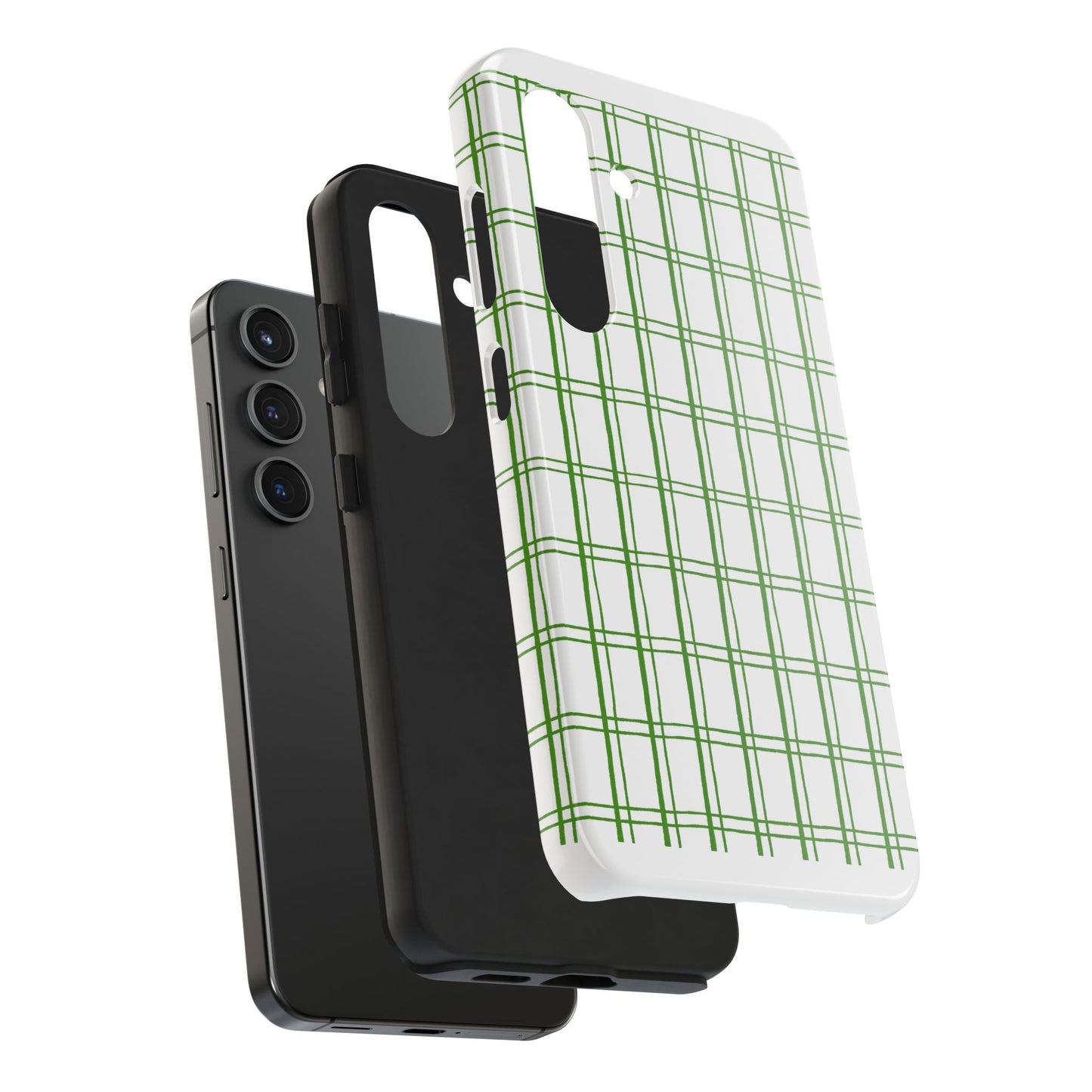 Little Plaid White / Green Phone Case