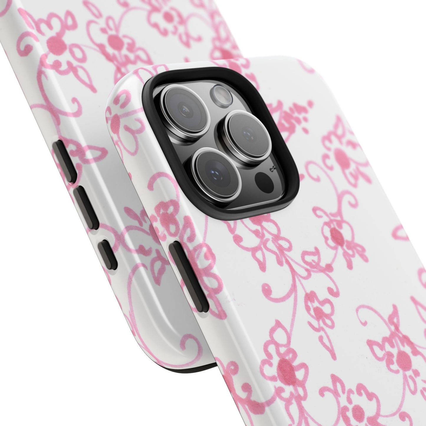 Juliette Ladies White / Pink Flowers Phone Case