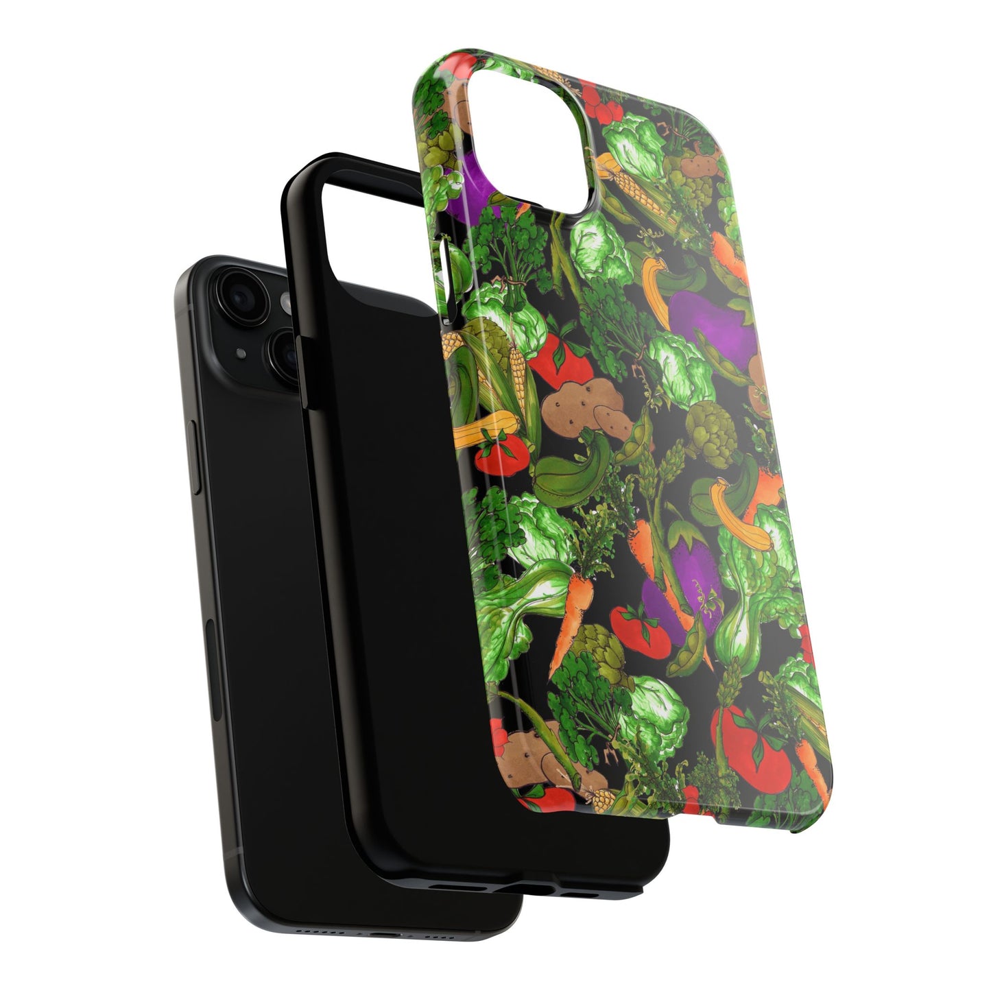 Veggie Jungle Black Phone Case