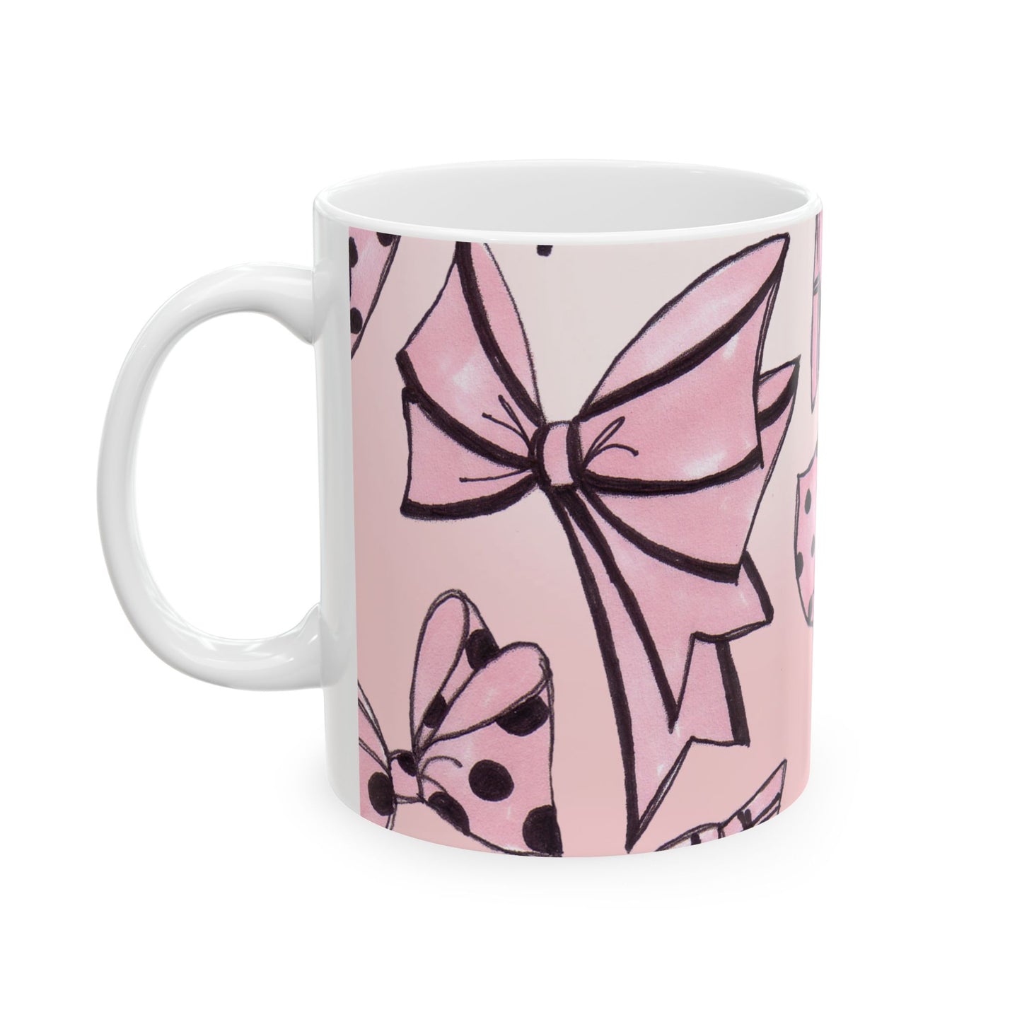 Cat Bows Pink Sky Cup
