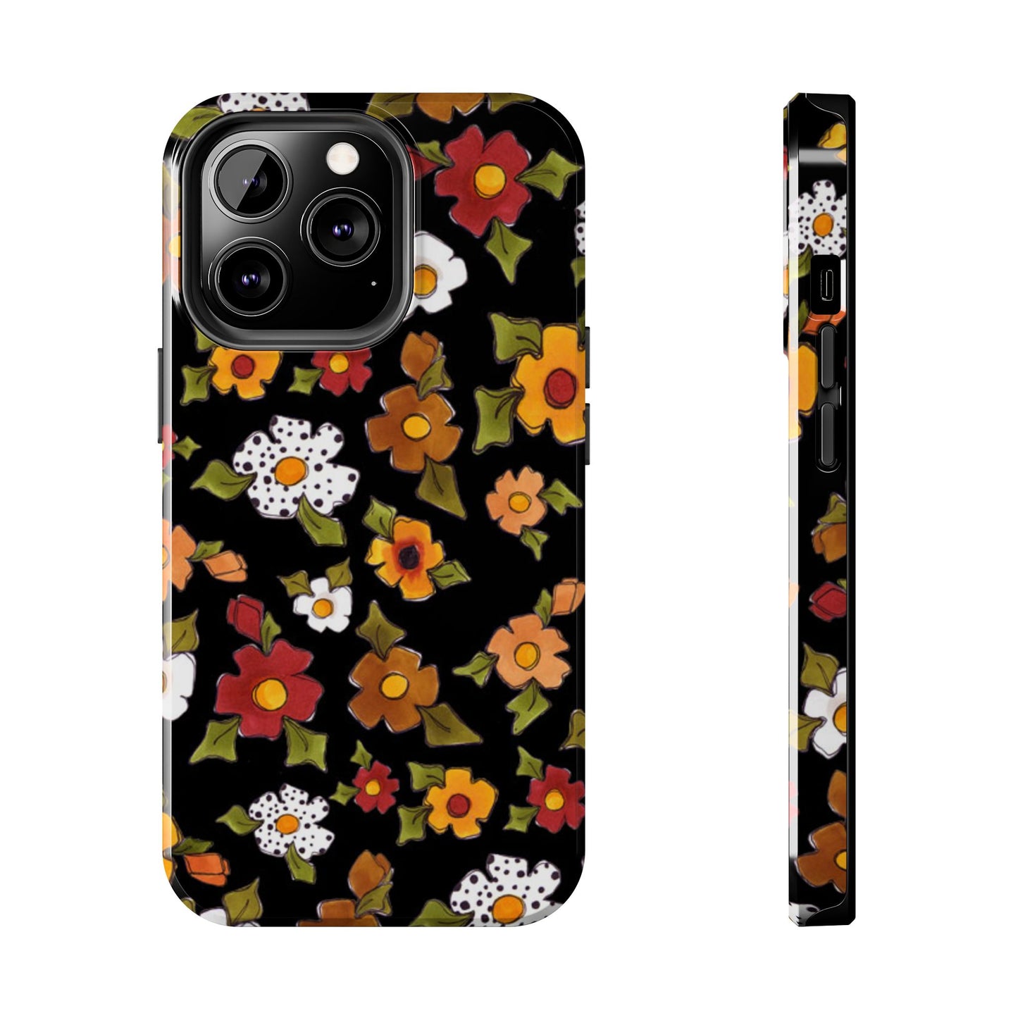 Spice Posie Black Phone Case