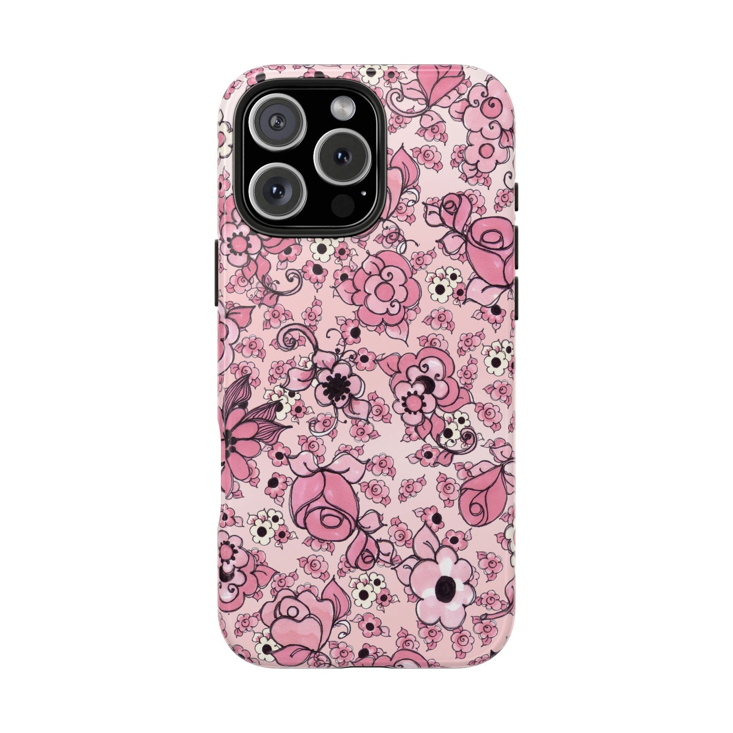 Profuse Posies Pink Phone Case
