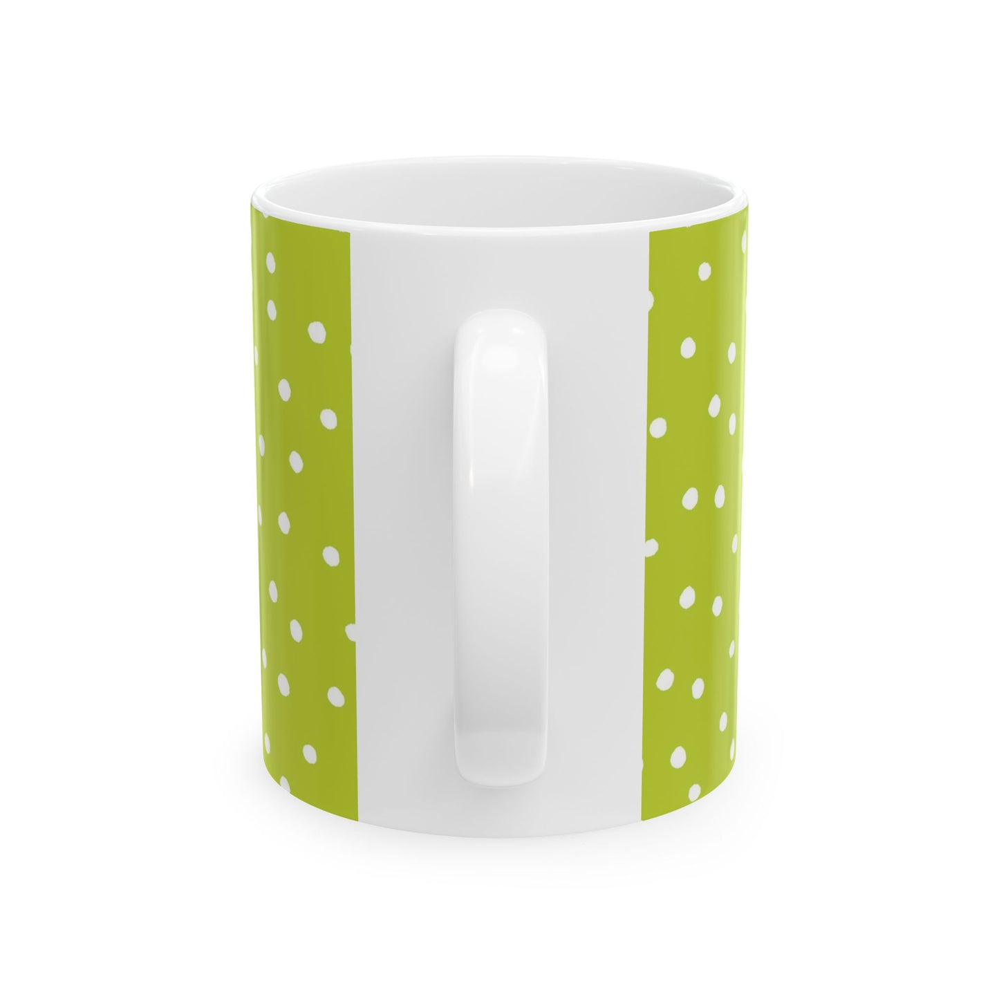 Dinky Dots Lime Green / White Cup