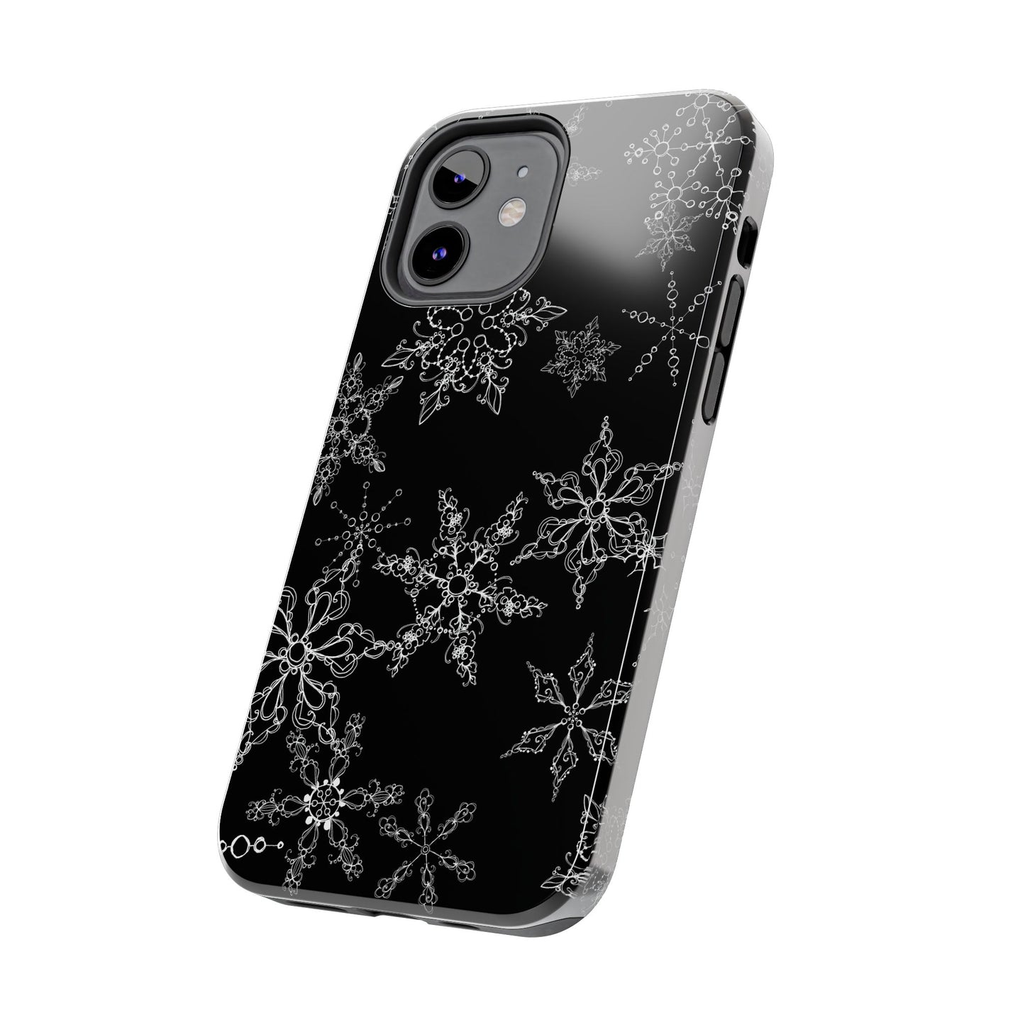 Random Flakes Black Phone Case