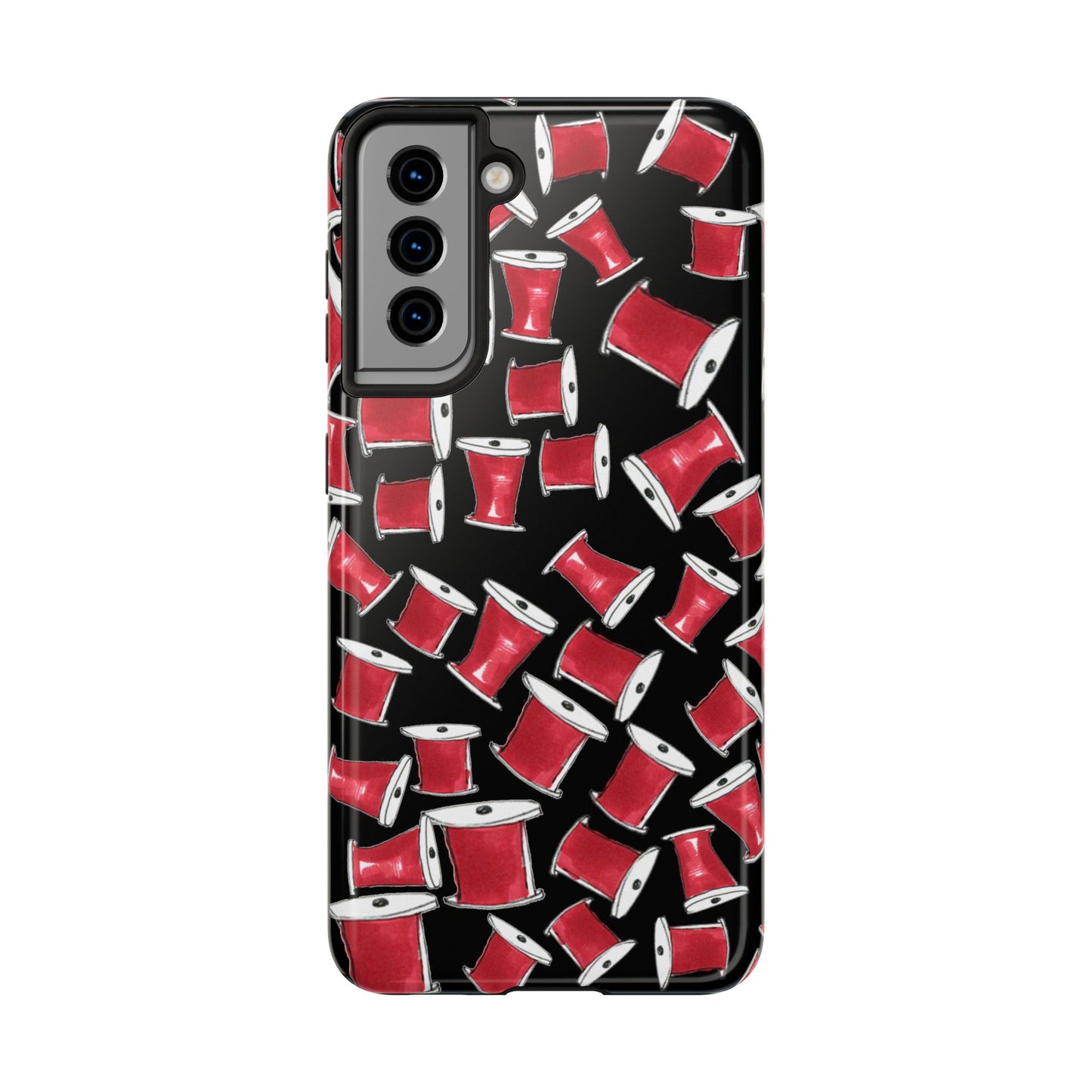 Red Thread Black Phone Case