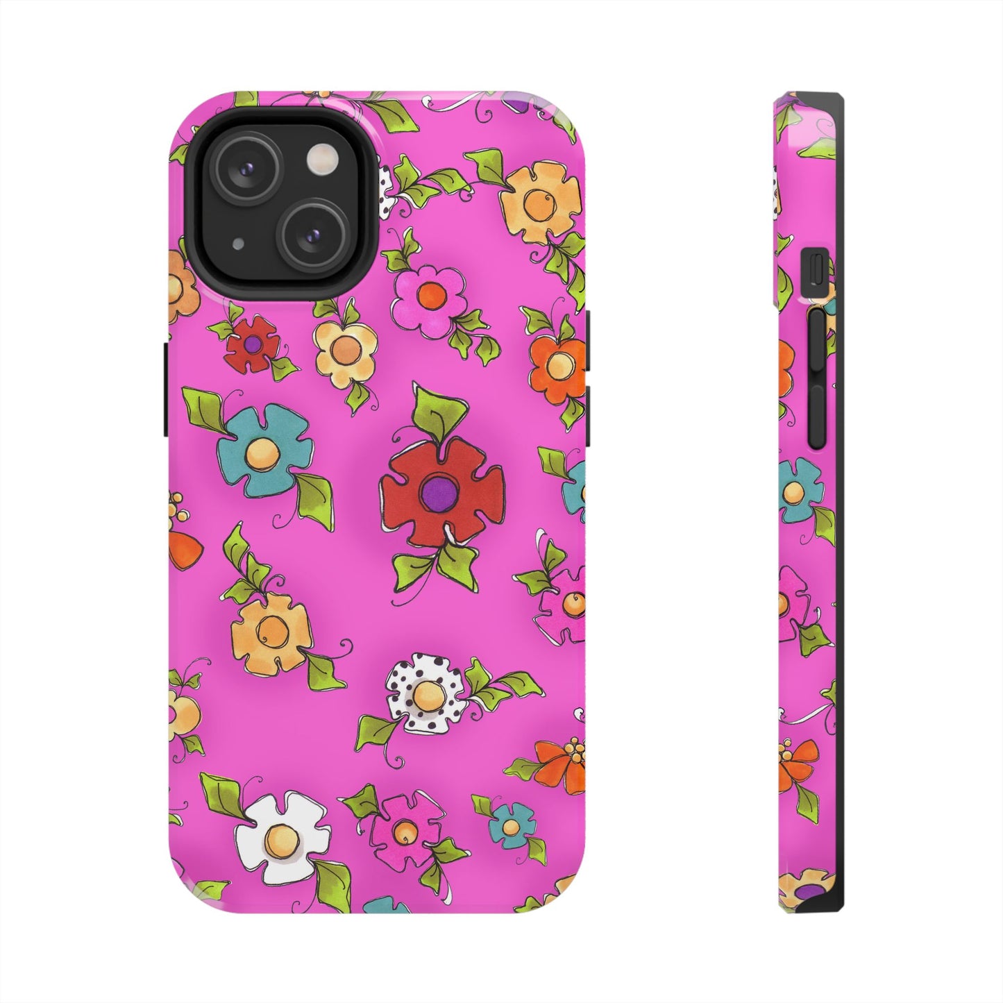 Happy Blooms Cerise Phone Case