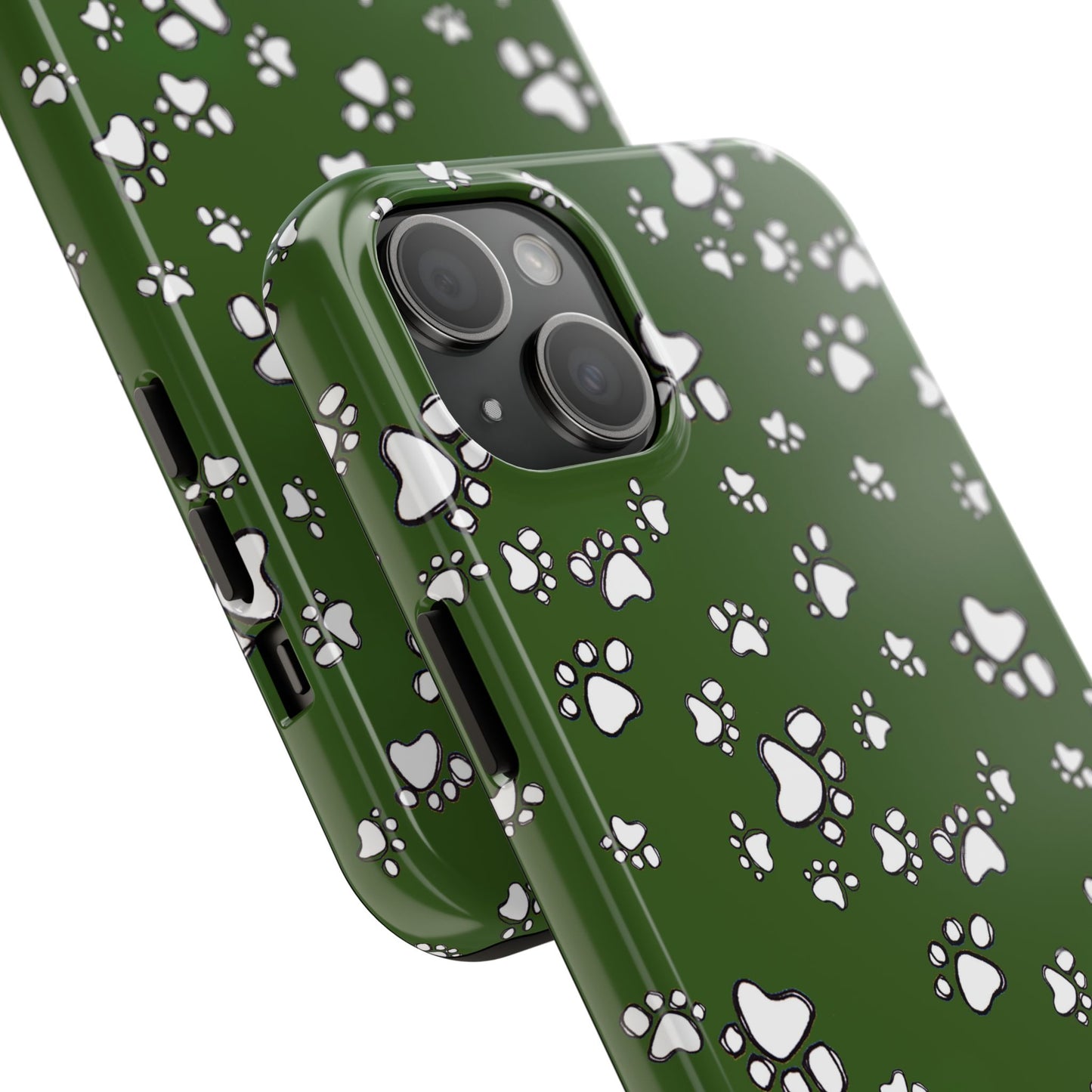 Paw Flakes Green Phone Case