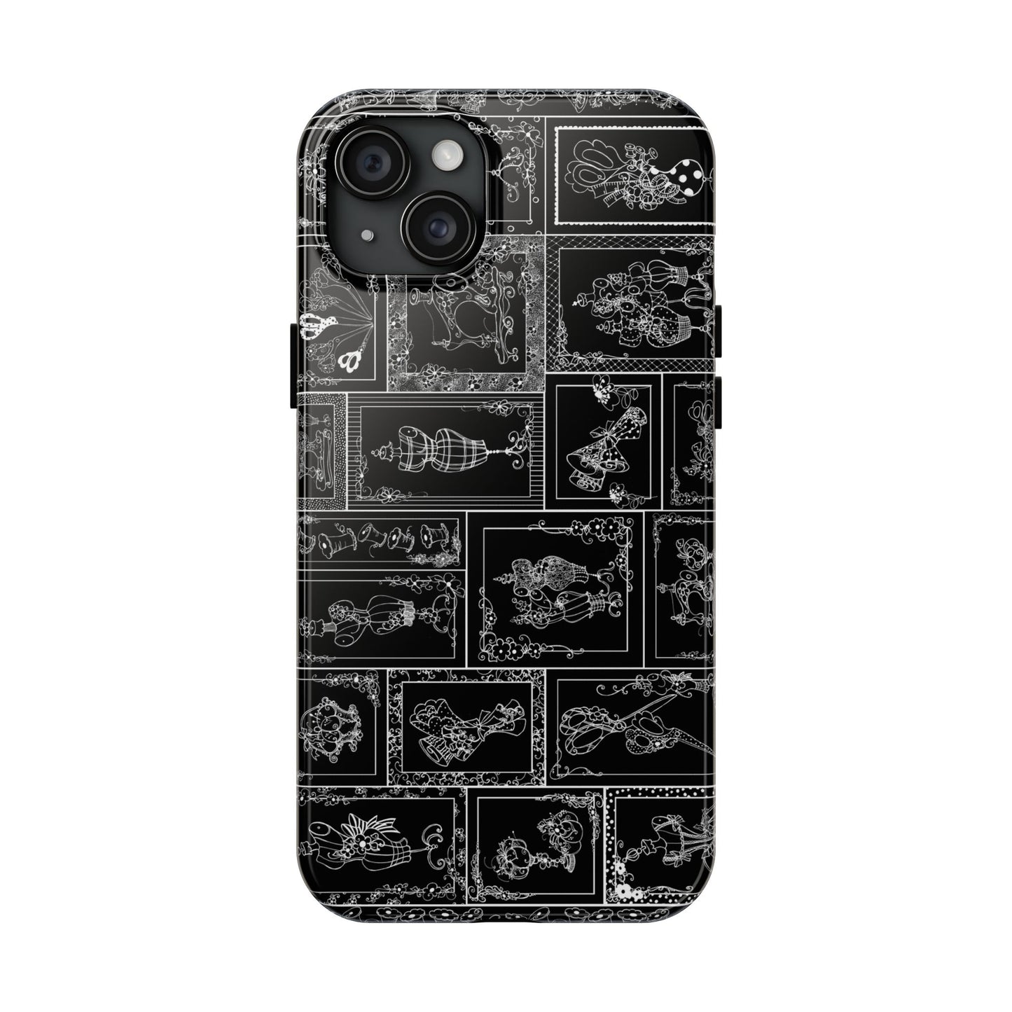 Sew Fancy Black Phone Case