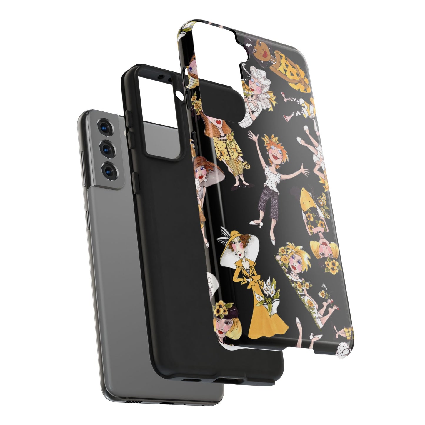 Bee Tossed Black Phone Case