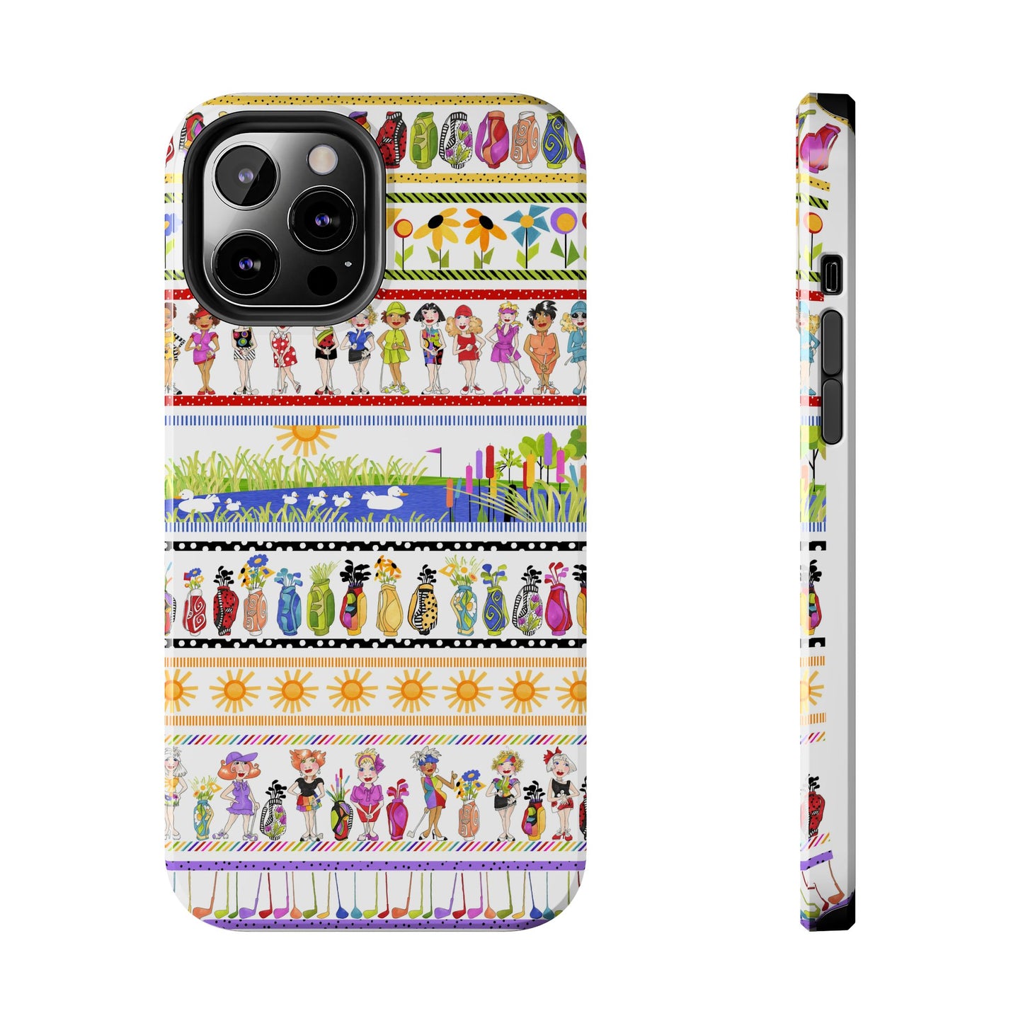 Golf Borders White Phone Case