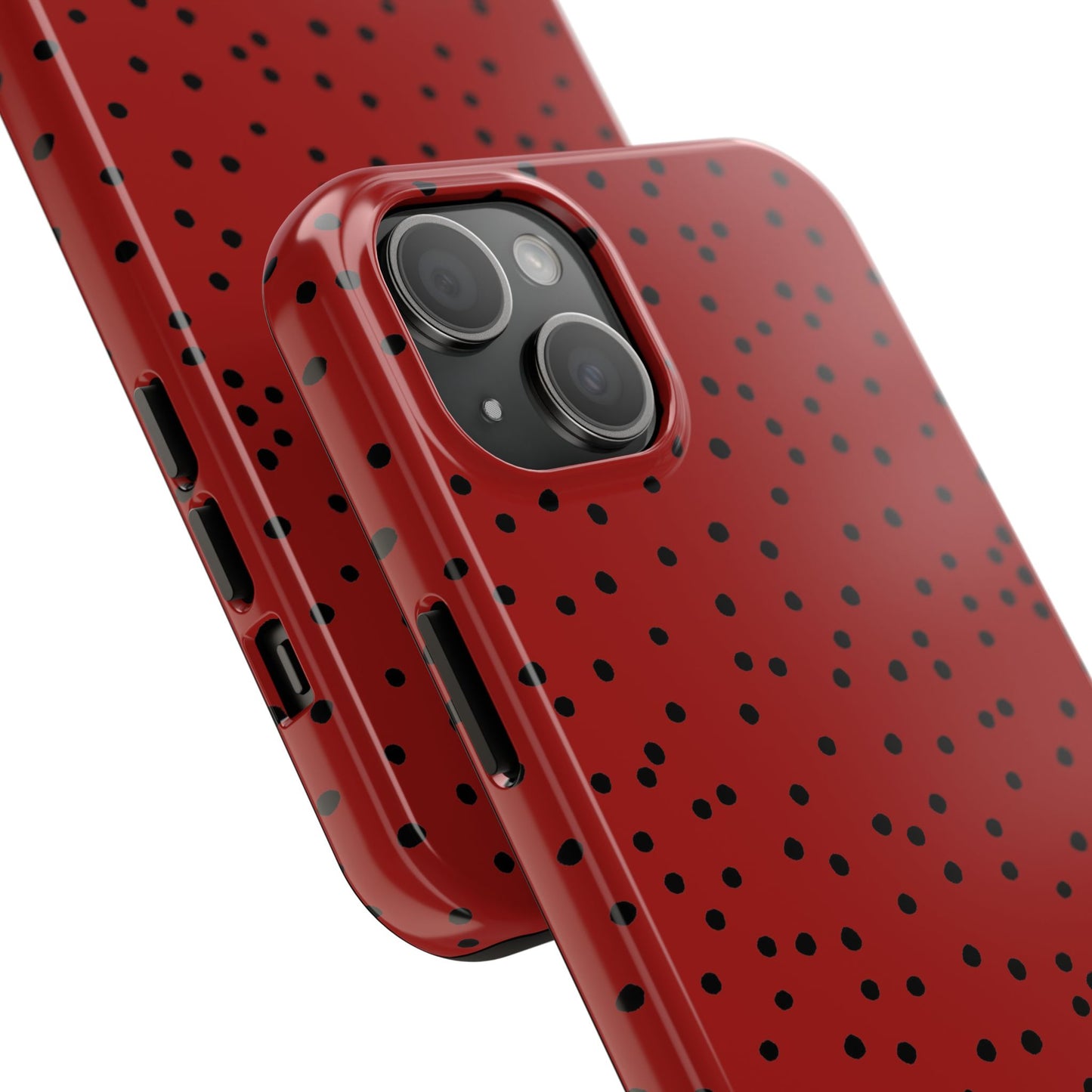 Dinky Dots Scarlett / Black Phone Case