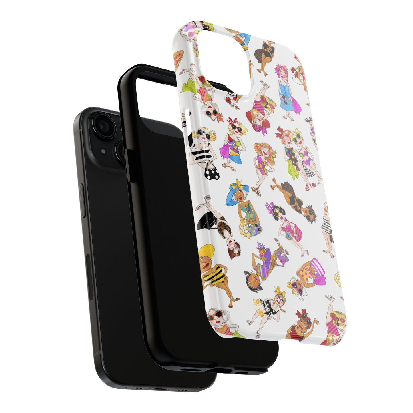 Tossed Beauties White Phone Case