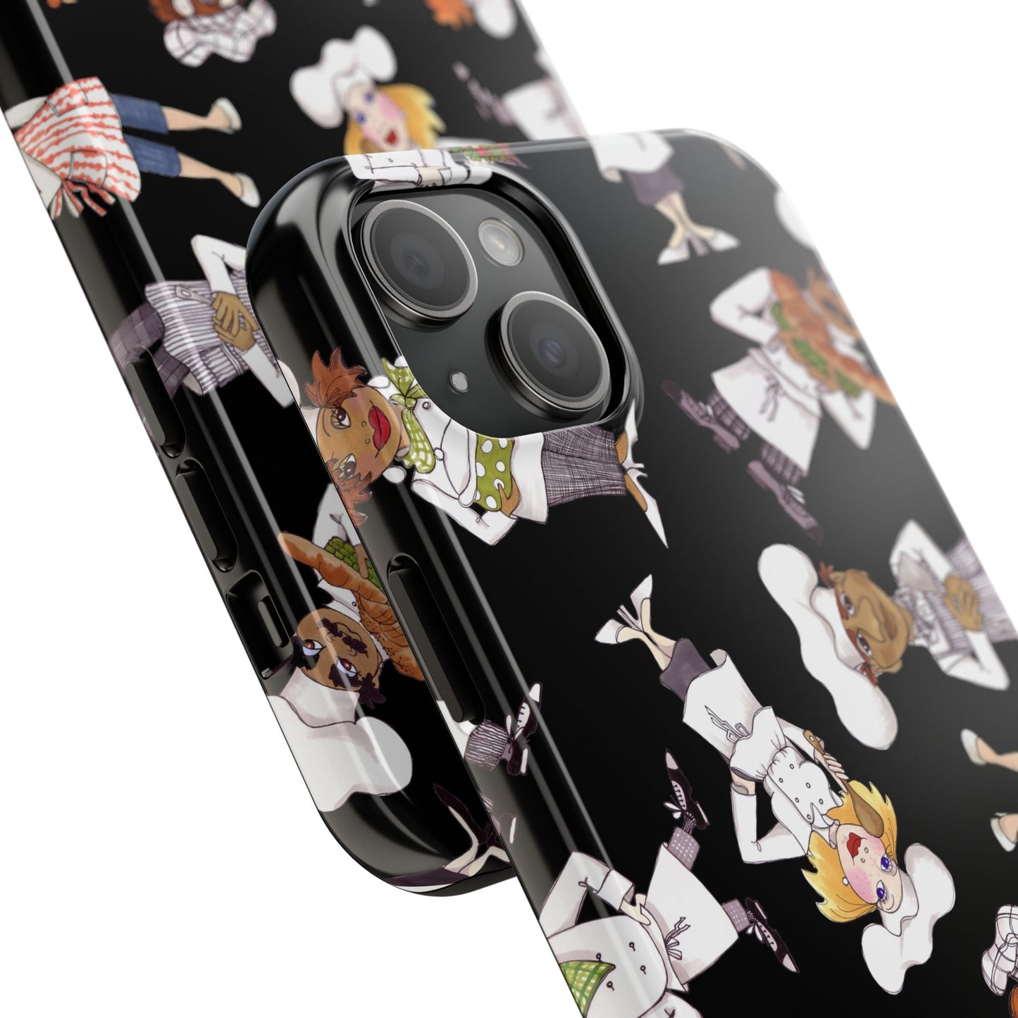 Tossed Chefs Black Phone Case