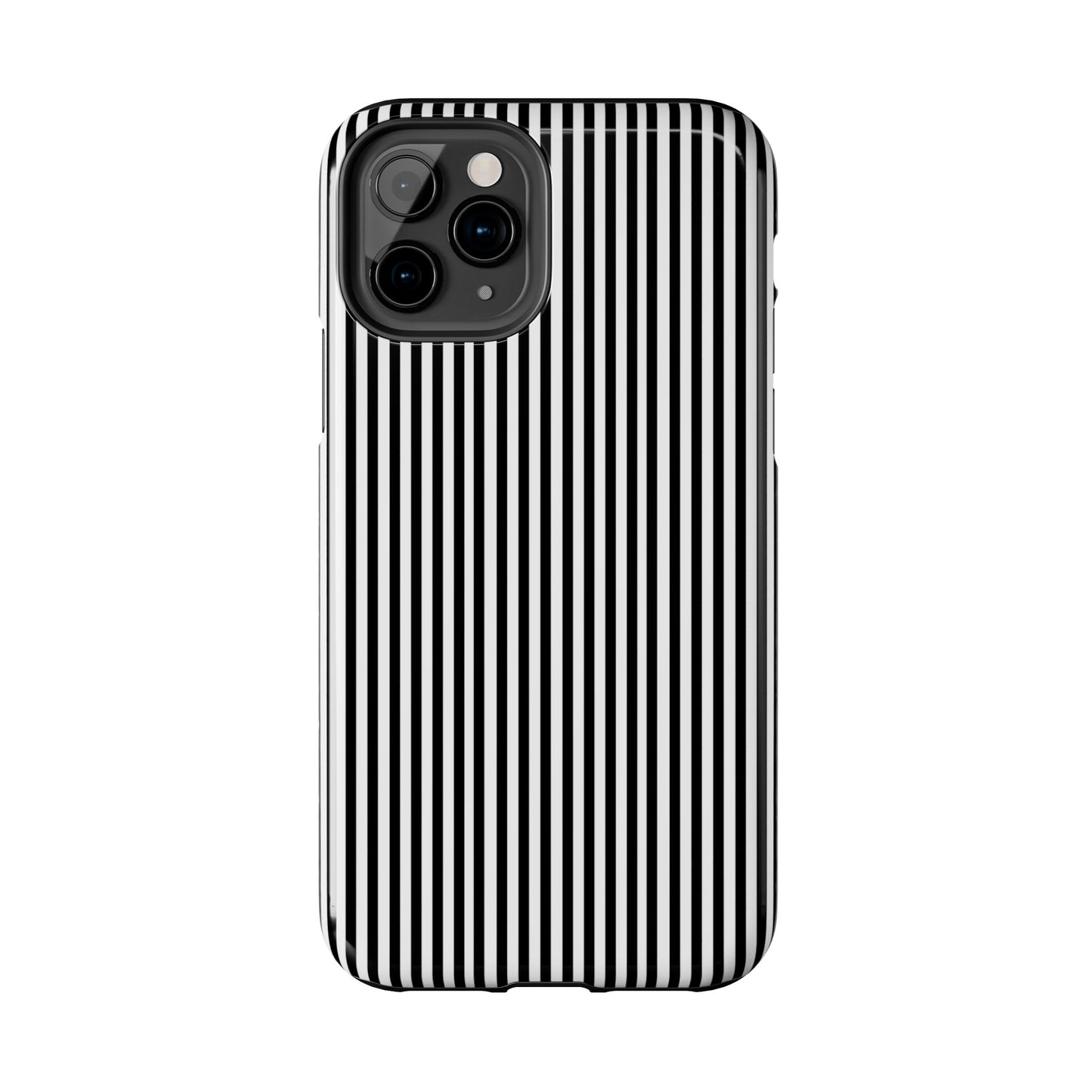 Stripe White / Black Phone Case