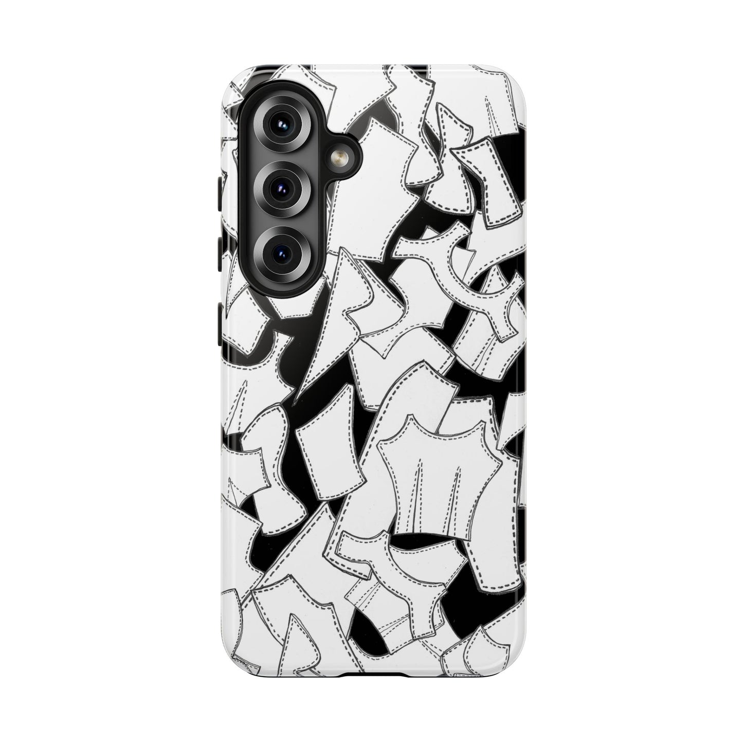 Pattern Pieces Black Phone Case