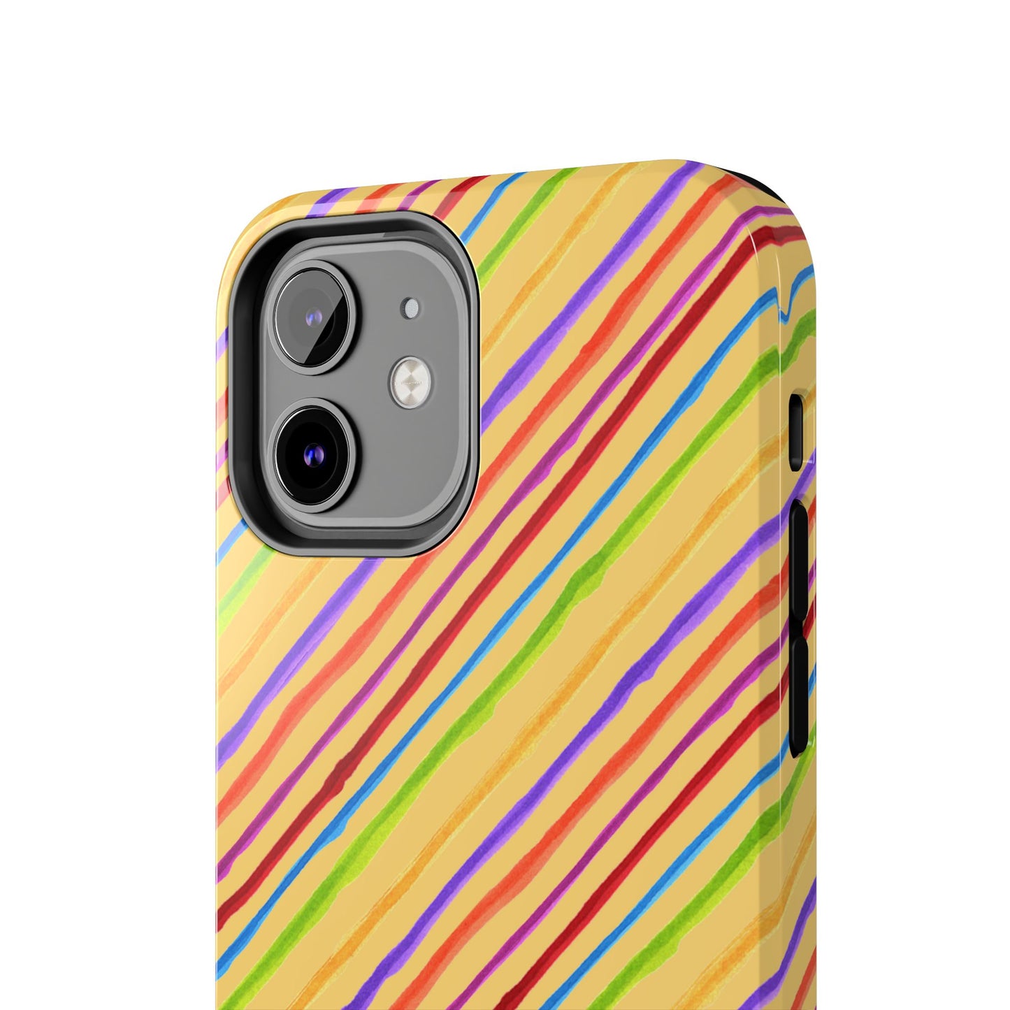 Calico Stripe Yellow Phone Case