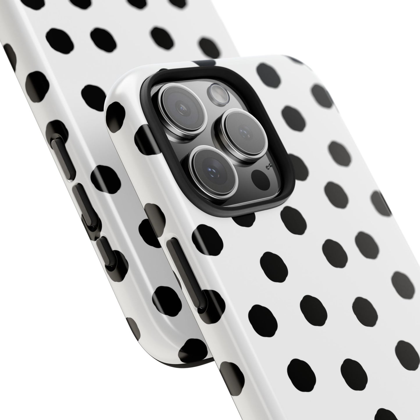 Jumbo Dots White / Black Phone Case