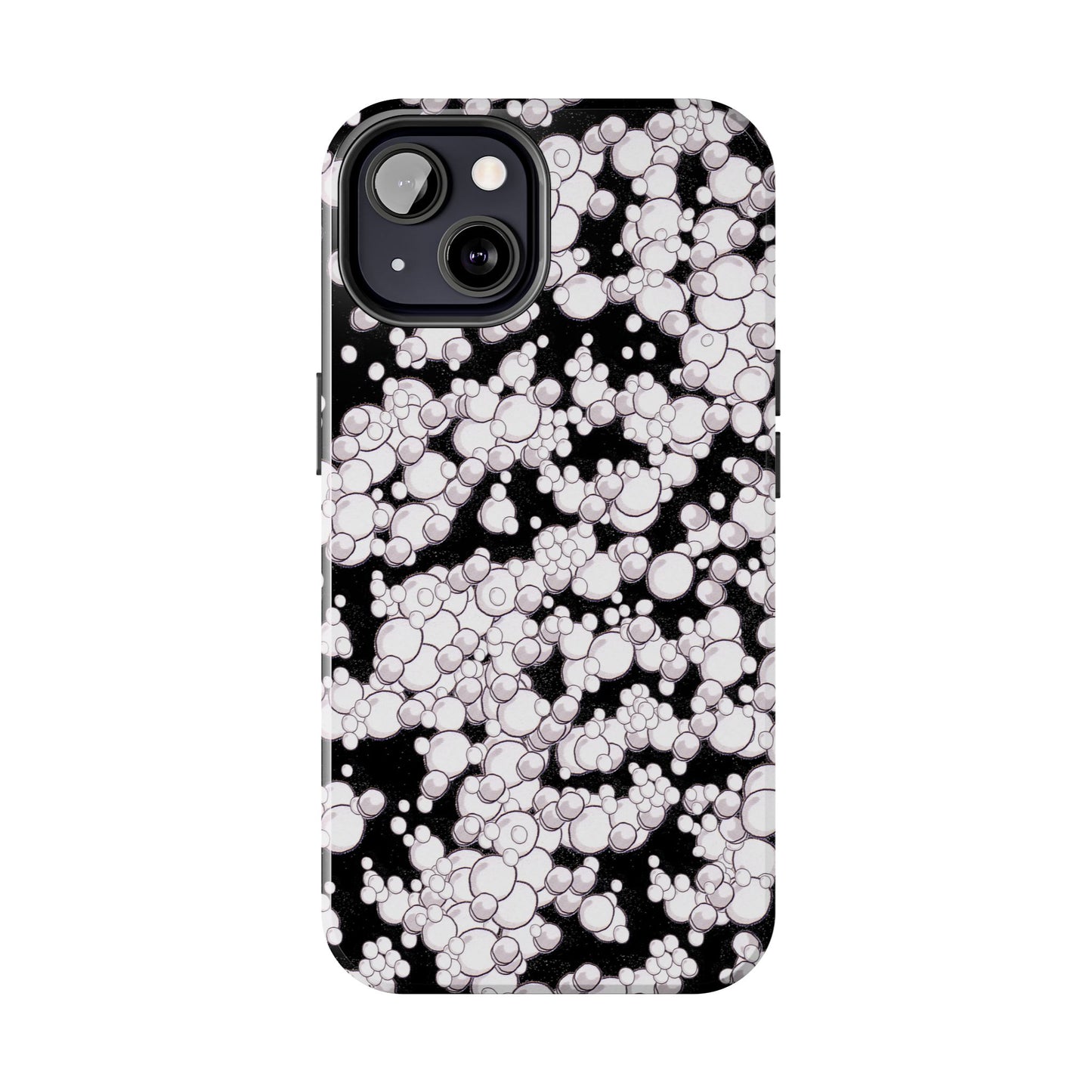 Bubble Dots Black Phone Case