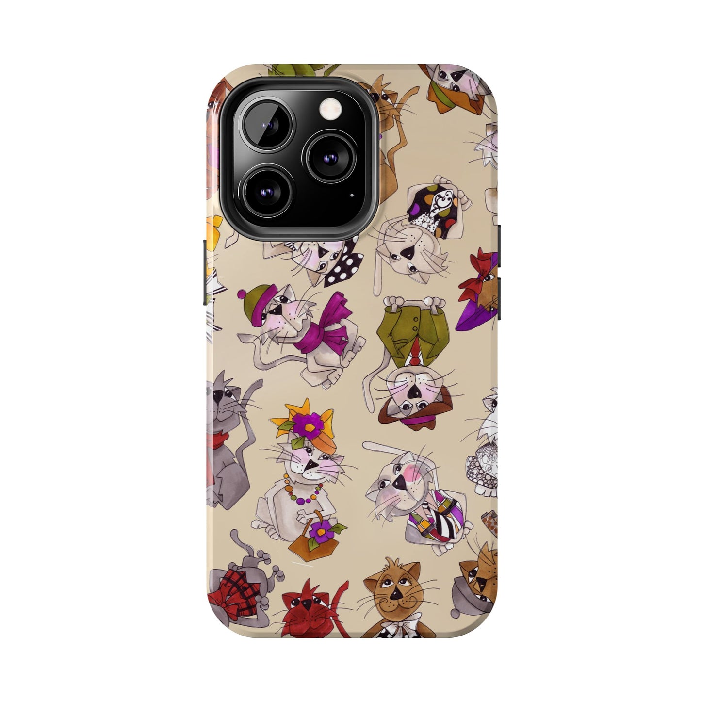 Spice Cats Tossed Muslin Phone Case