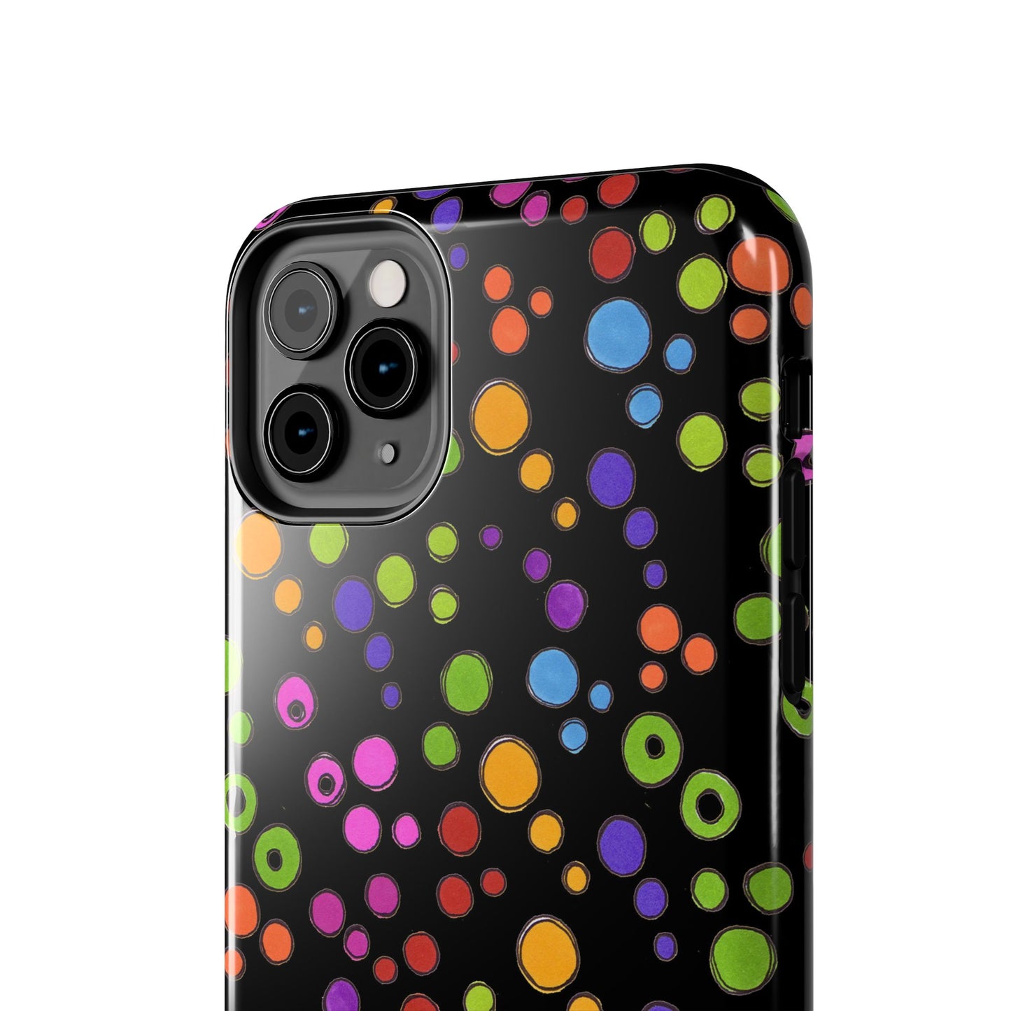 Dog Dots Black / Multi Phone Case