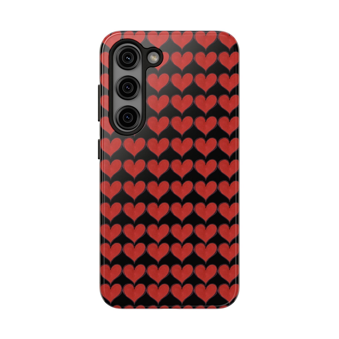 Heartbeats Black / Red Phone Case