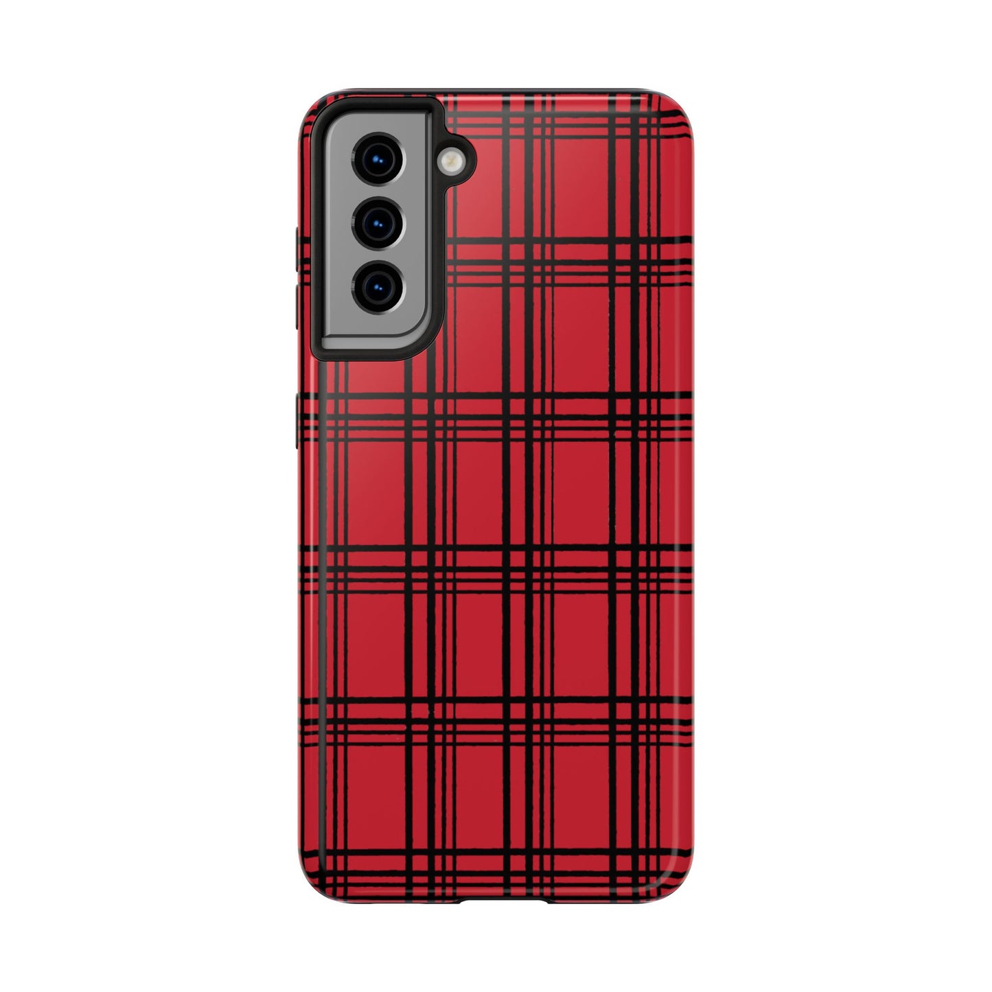 Glad Plaid Red / Black Phone Case