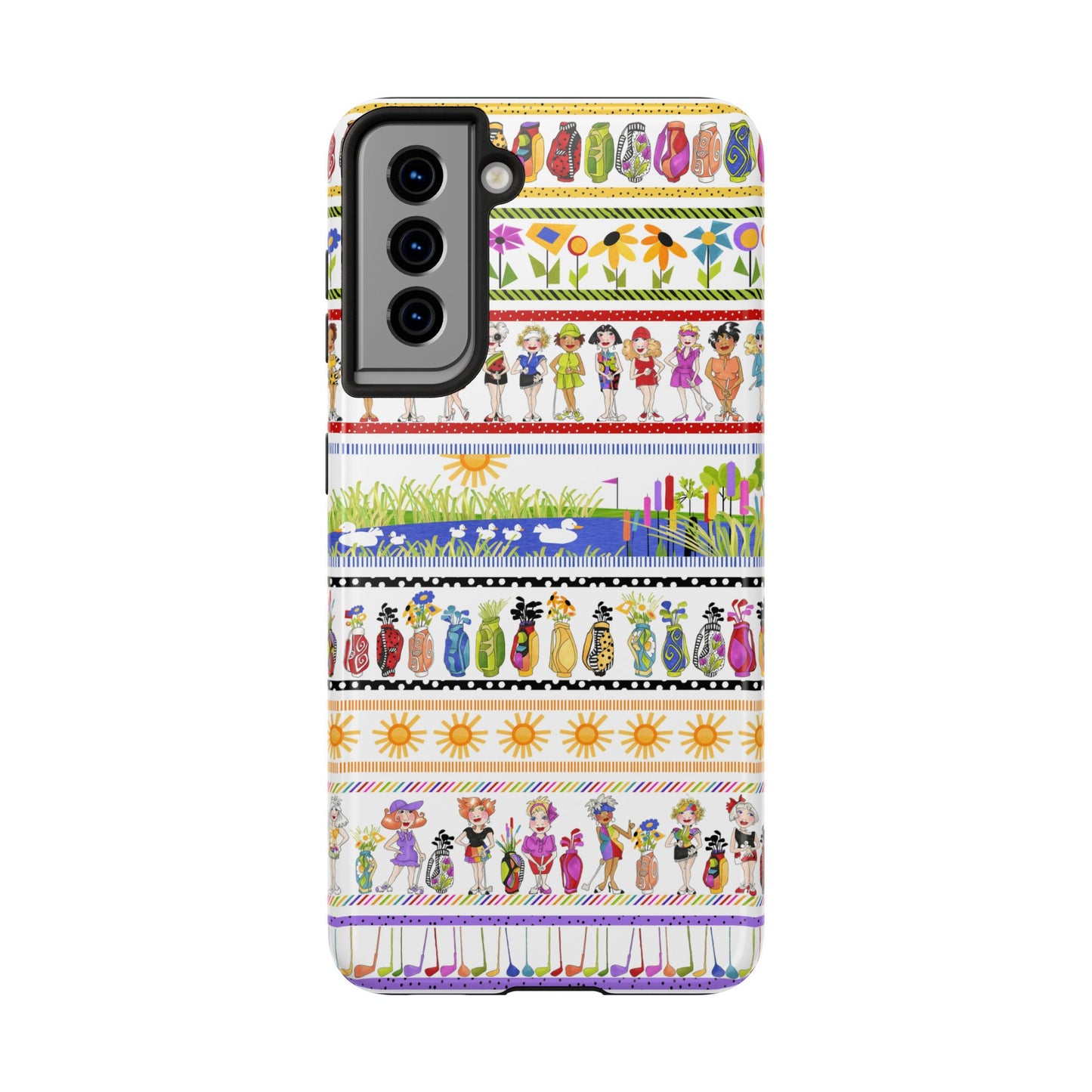 Golf Borders White Phone Case