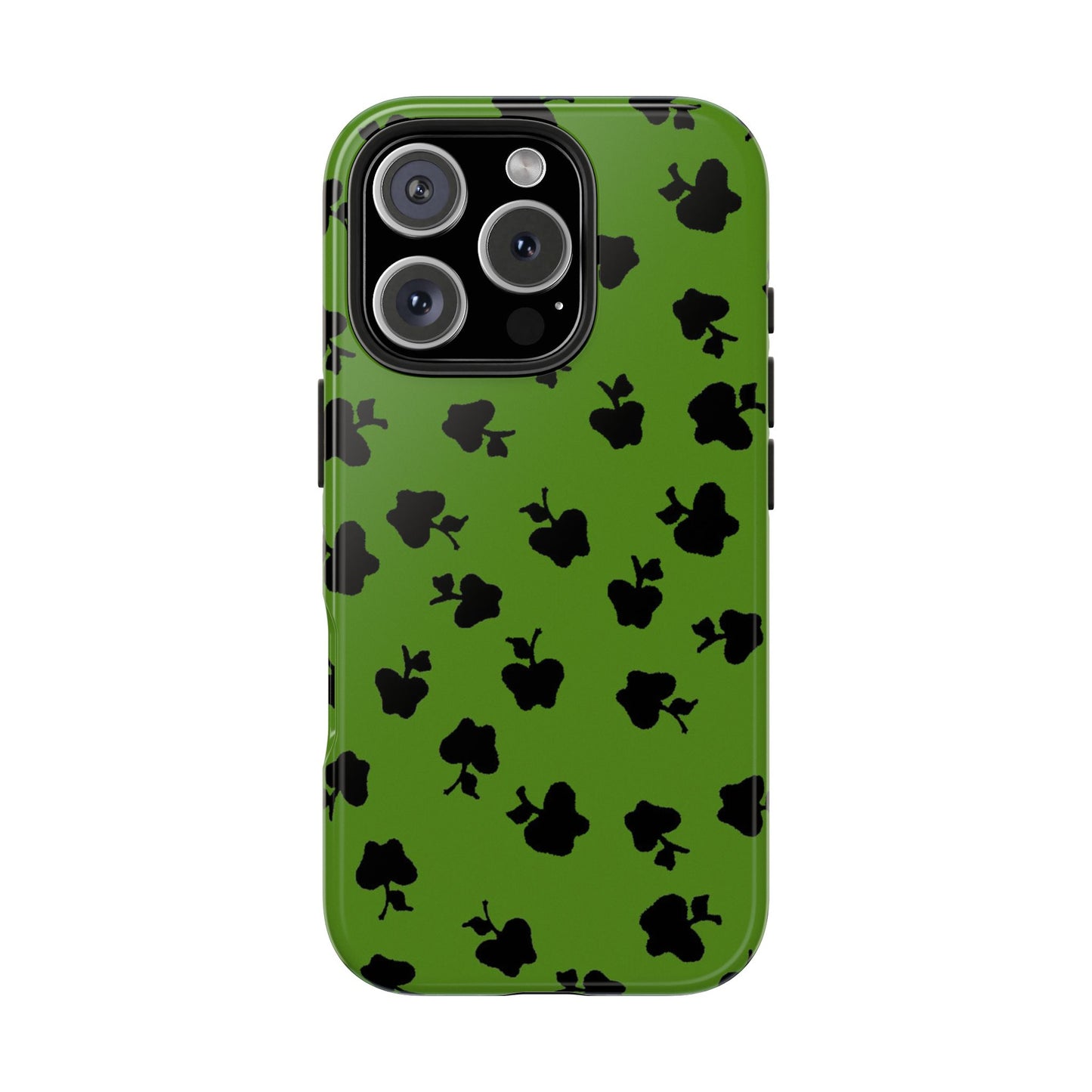 Happy Apples Green / Black Phone Case