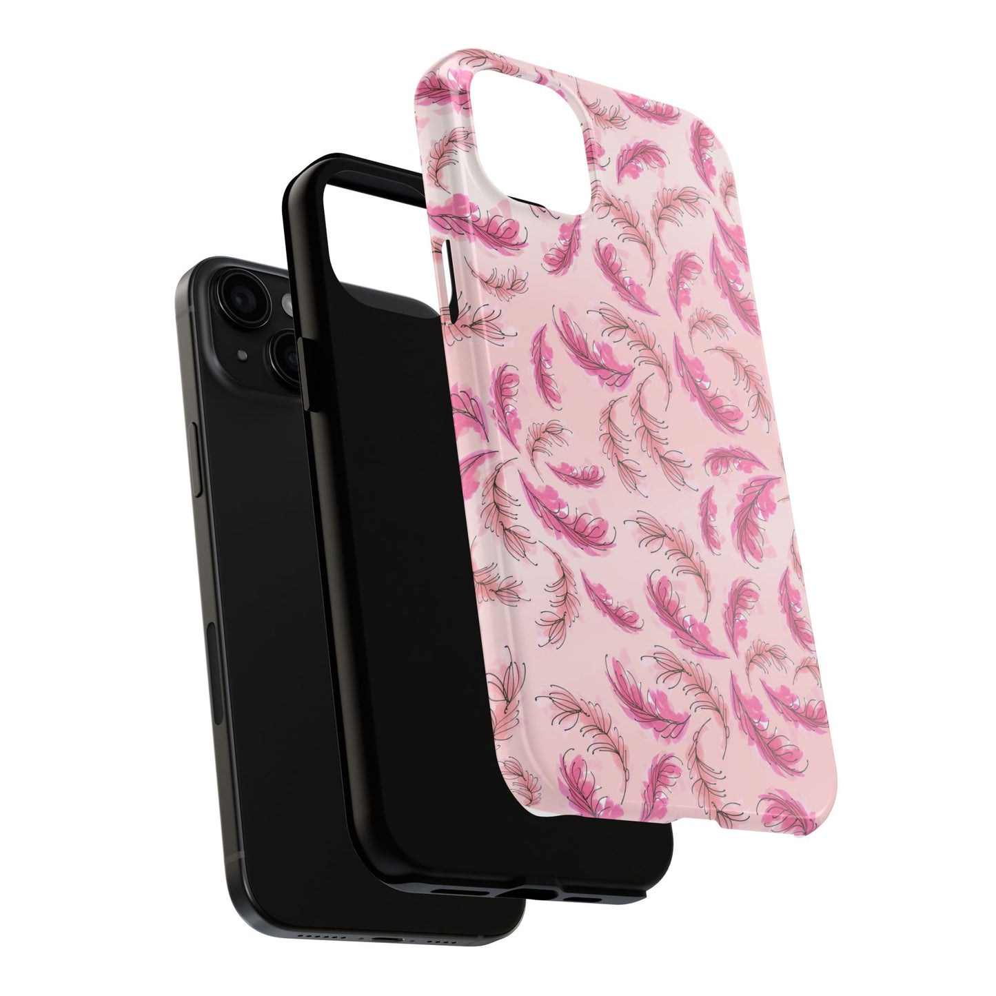 Flam Feathers Pink Phone Case