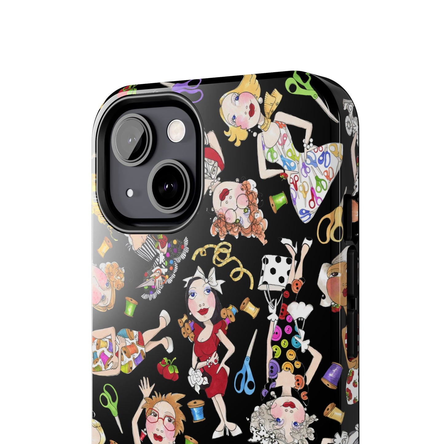 Sew Tossed Black Phone Case