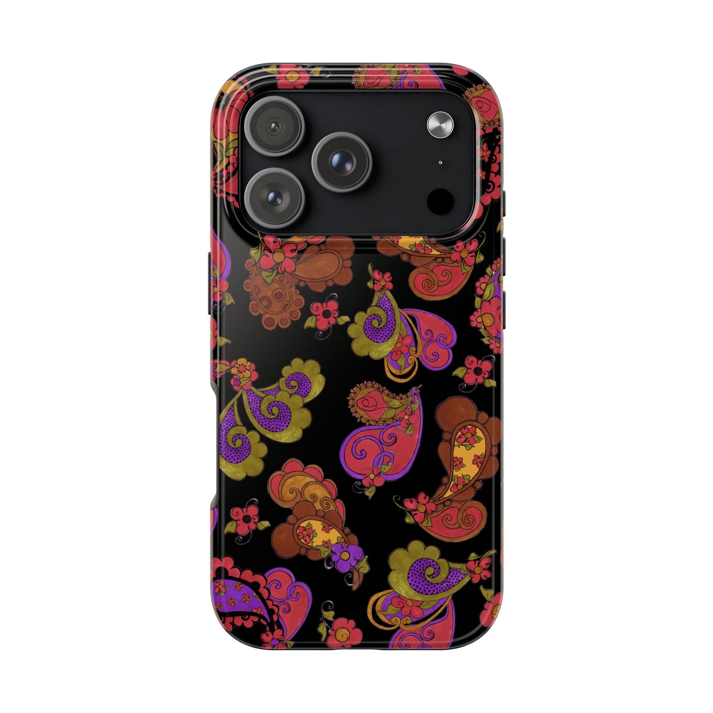 Posie Paisley Black Phone Case