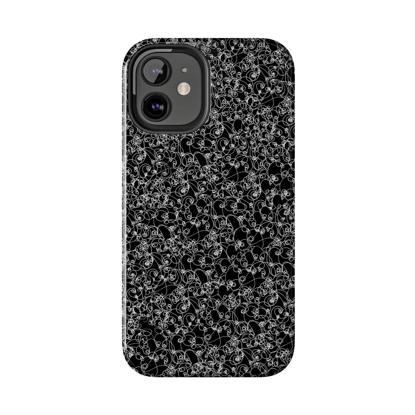 Scribble Black / White Phone Case