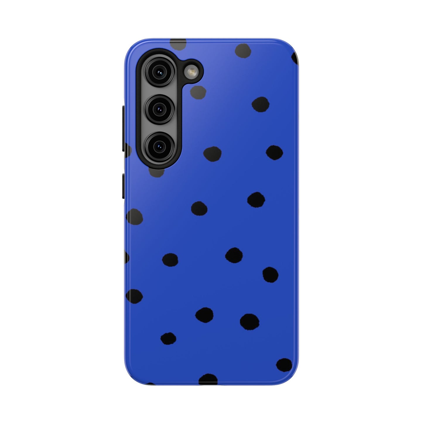 Dinky Dots Blue / Black Phone Case