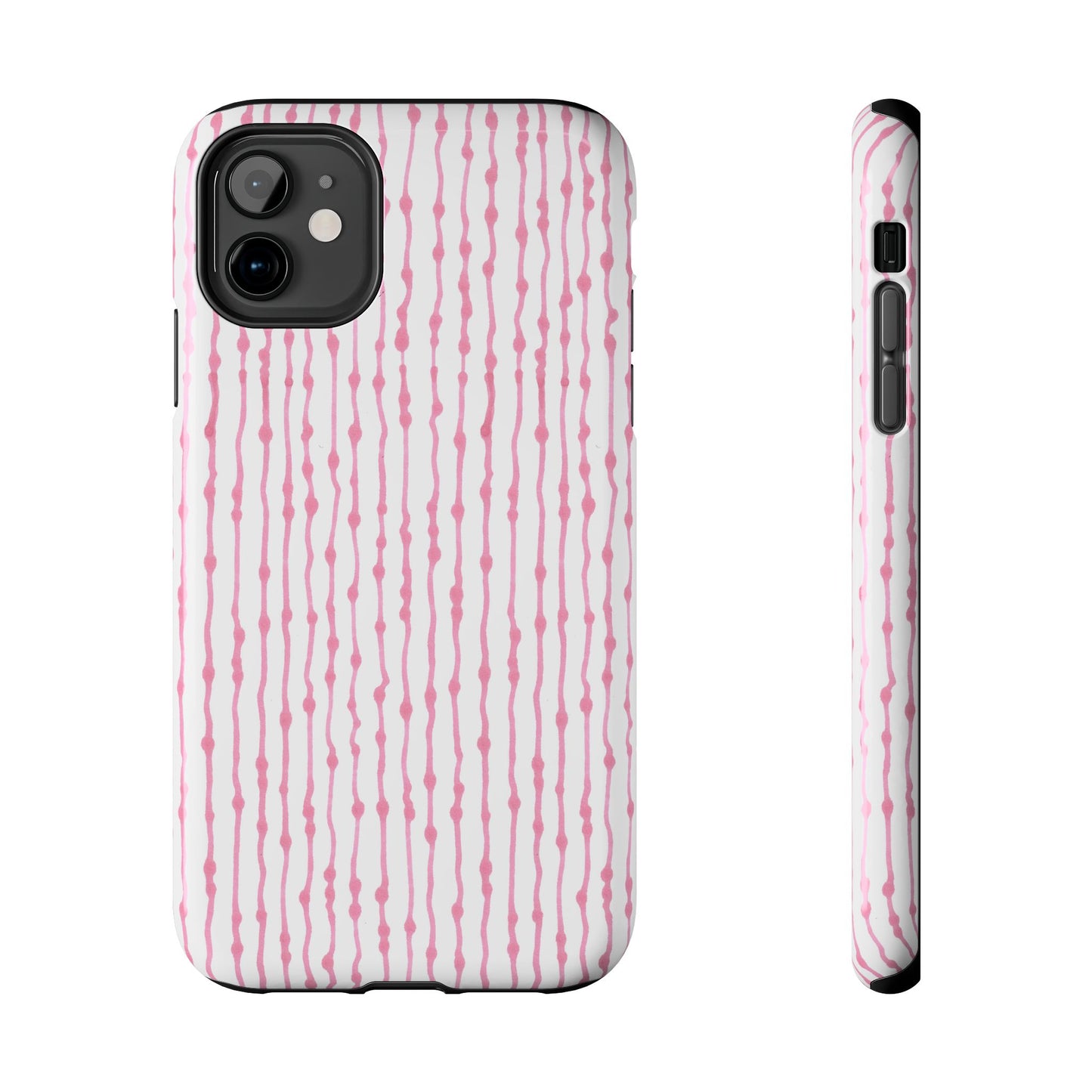 Faux Seersucker White / Pink Phone Case