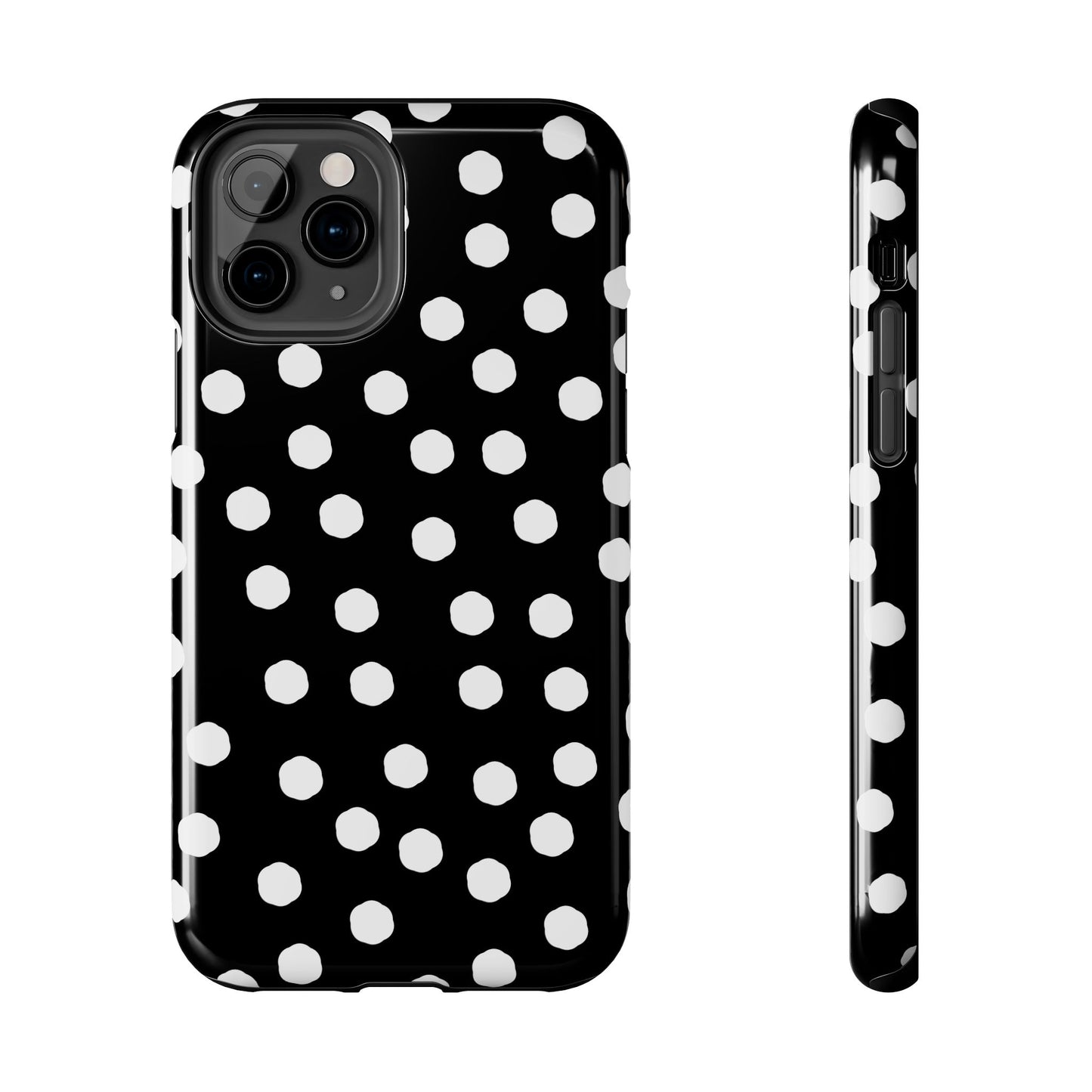 Jumbo Dots Black / White Phone Case