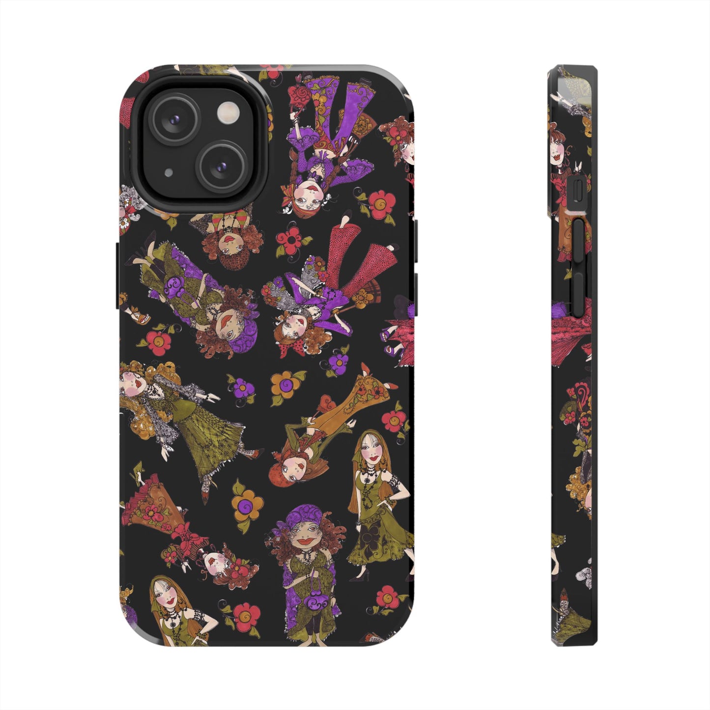 Tossed Gypsies Black Phone Case