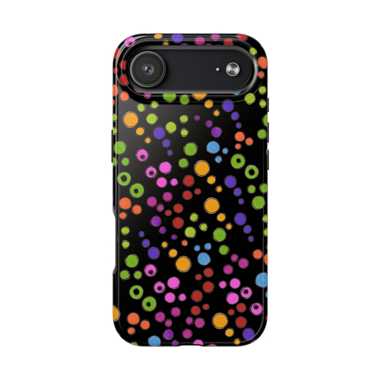 Dog Dots Black / Multi Phone Case