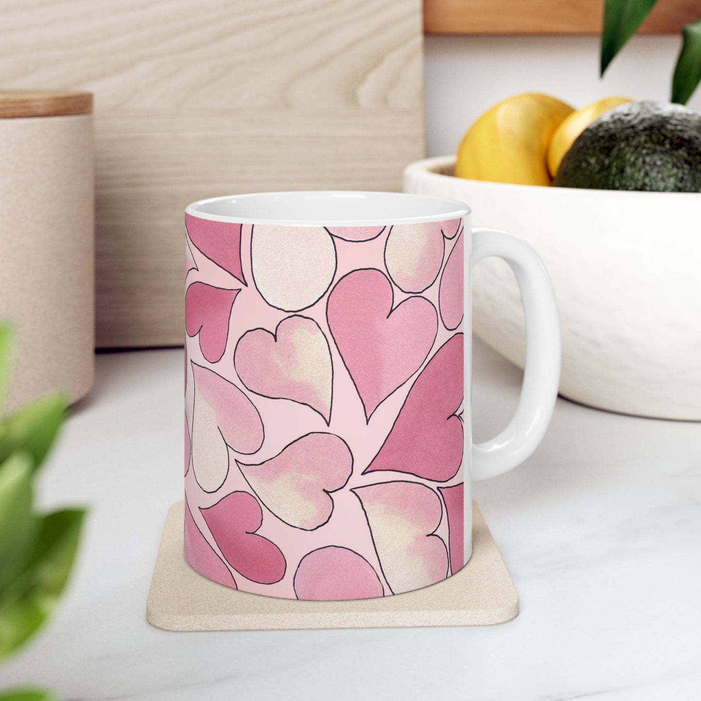 Hearts Pink Sky Cup