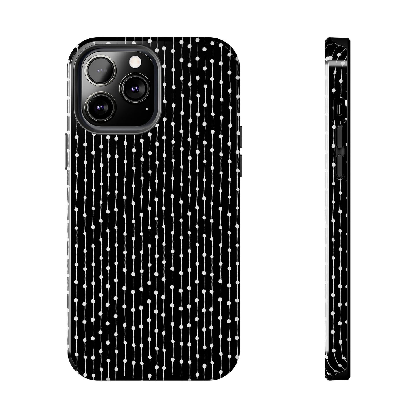 Pin Stripe Black / White Phone Case