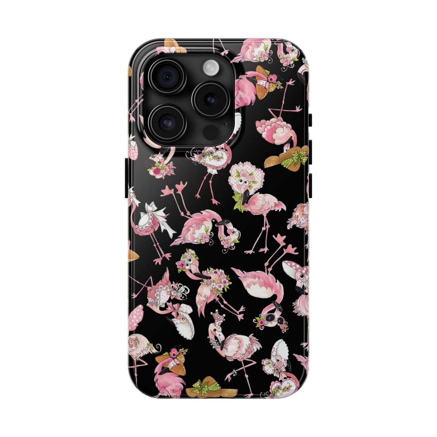 Tossed Flams Black Phone Case