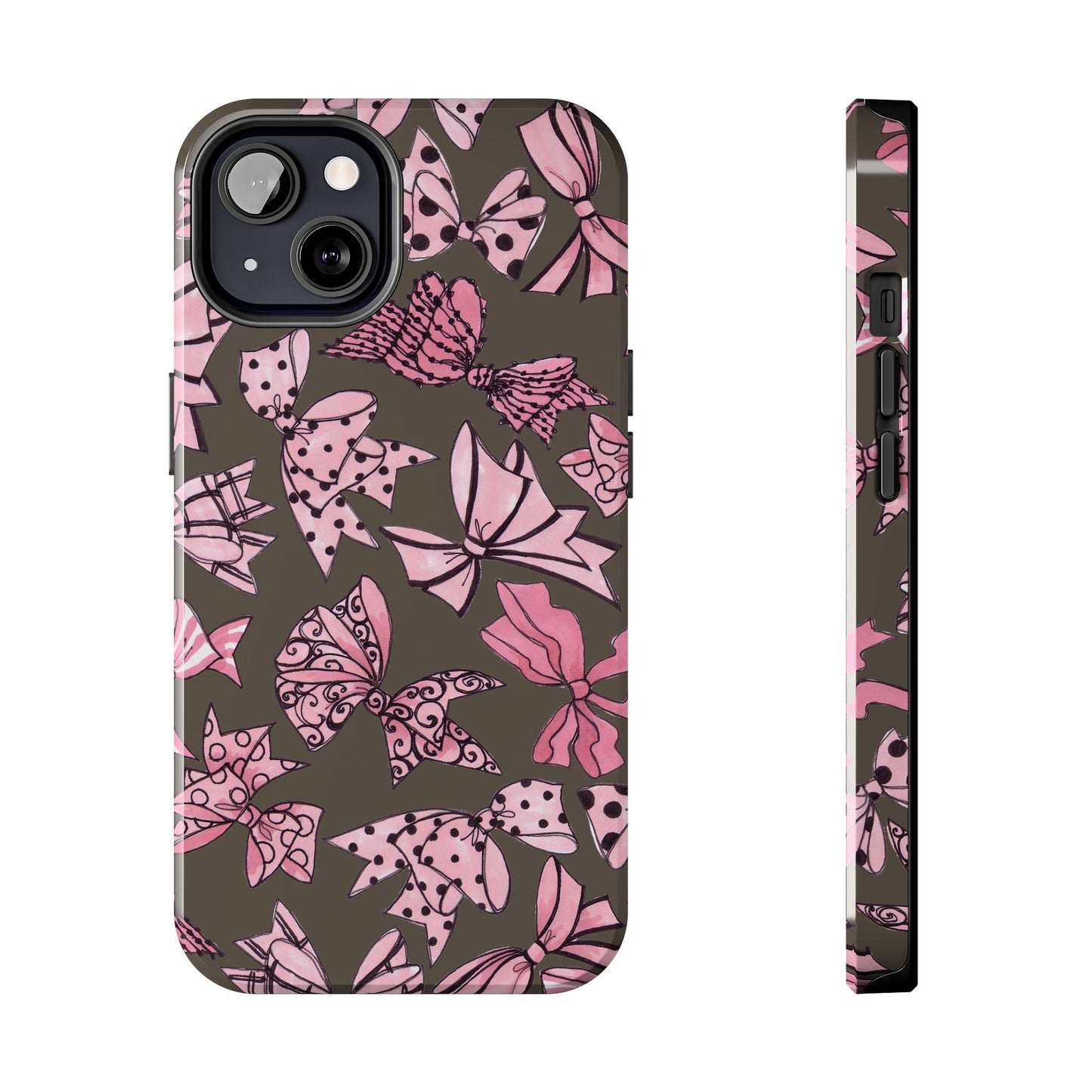 Blushing Bows Mocha Phone Case