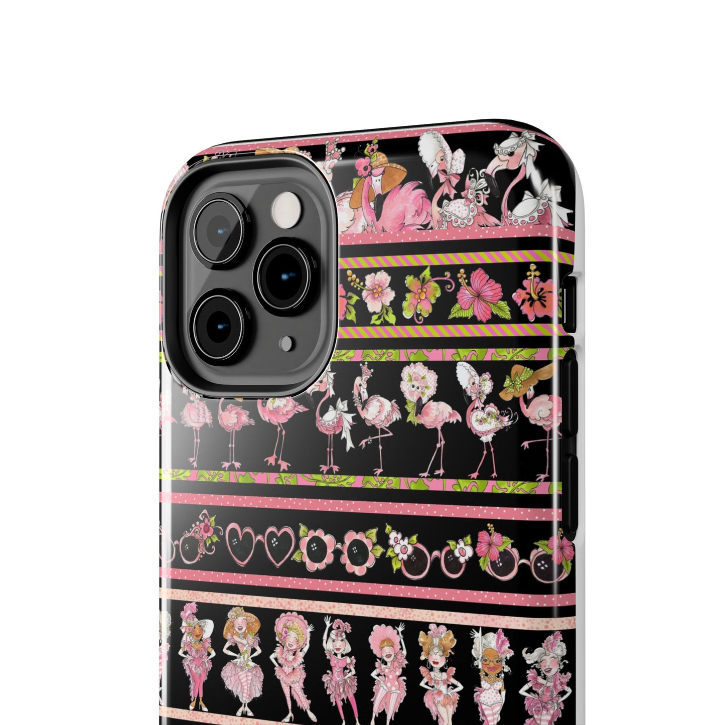 Flam Borders Black Phone Case