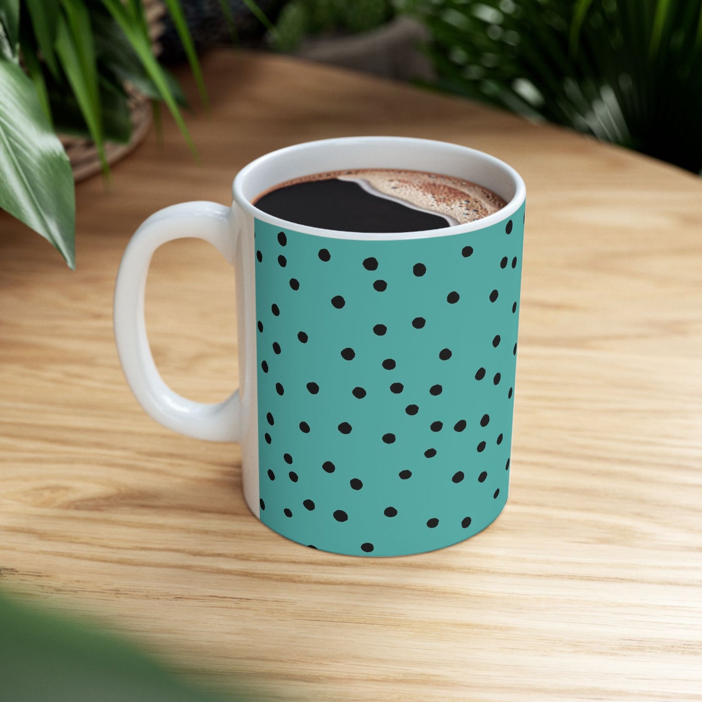 Dinky Dots Turquoise / Black Cup