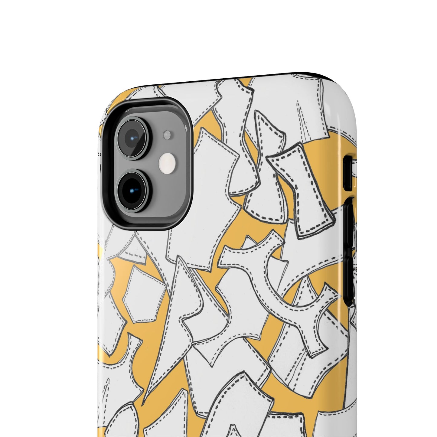 Pattern Pieces Yellow Phone Case