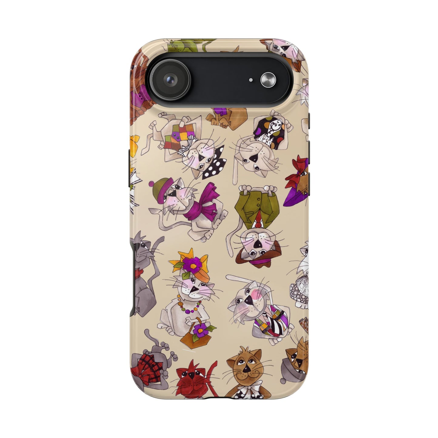Spice Cats Tossed Muslin Phone Case