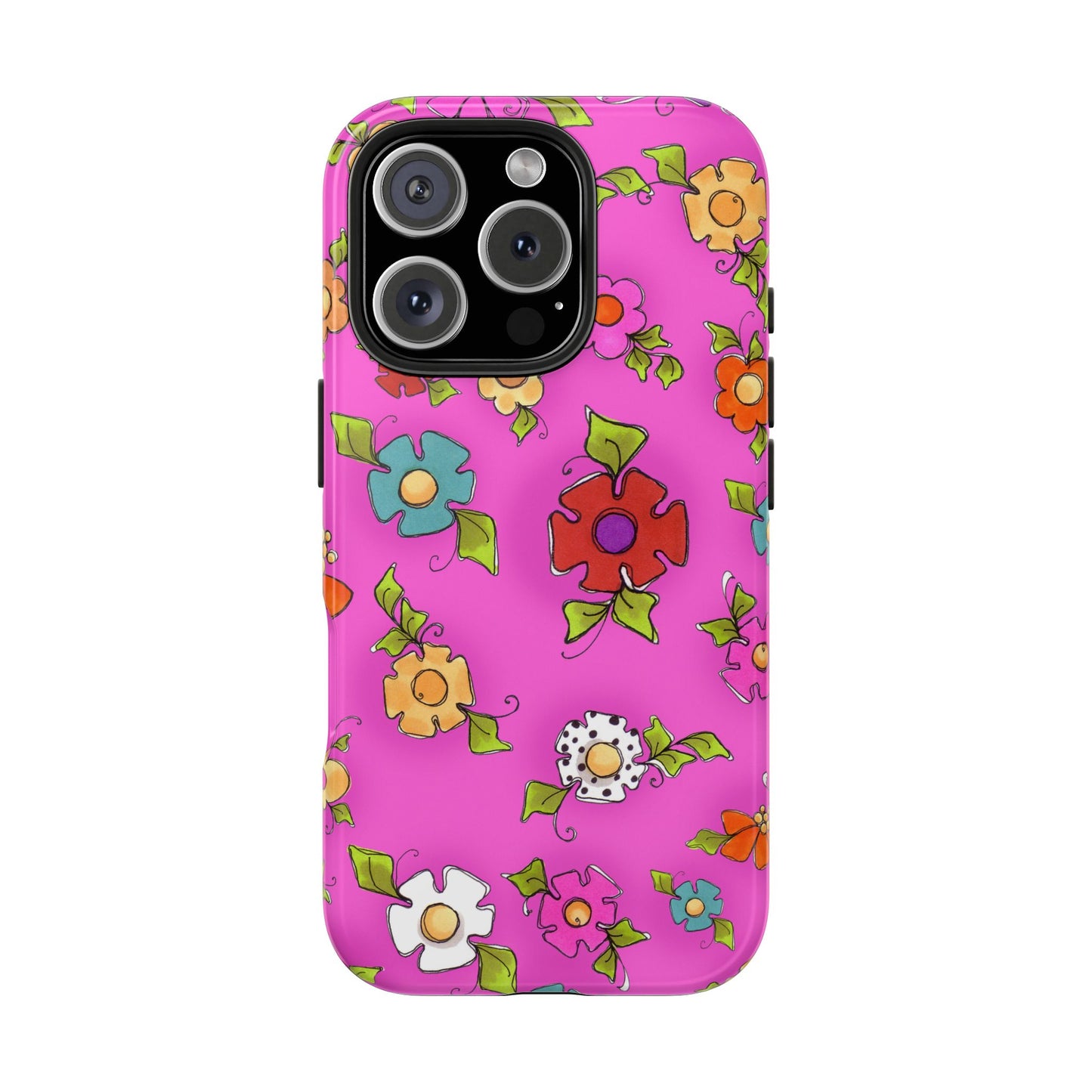 Happy Blooms Cerise Phone Case