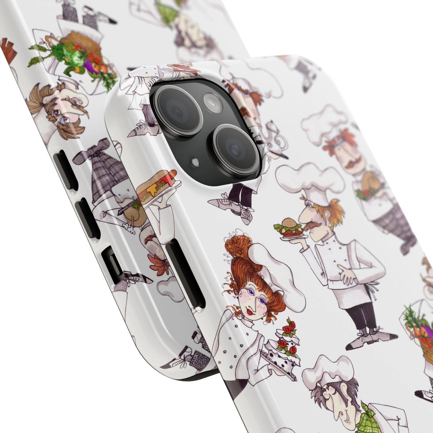 Tossed Chefs White Phone Case