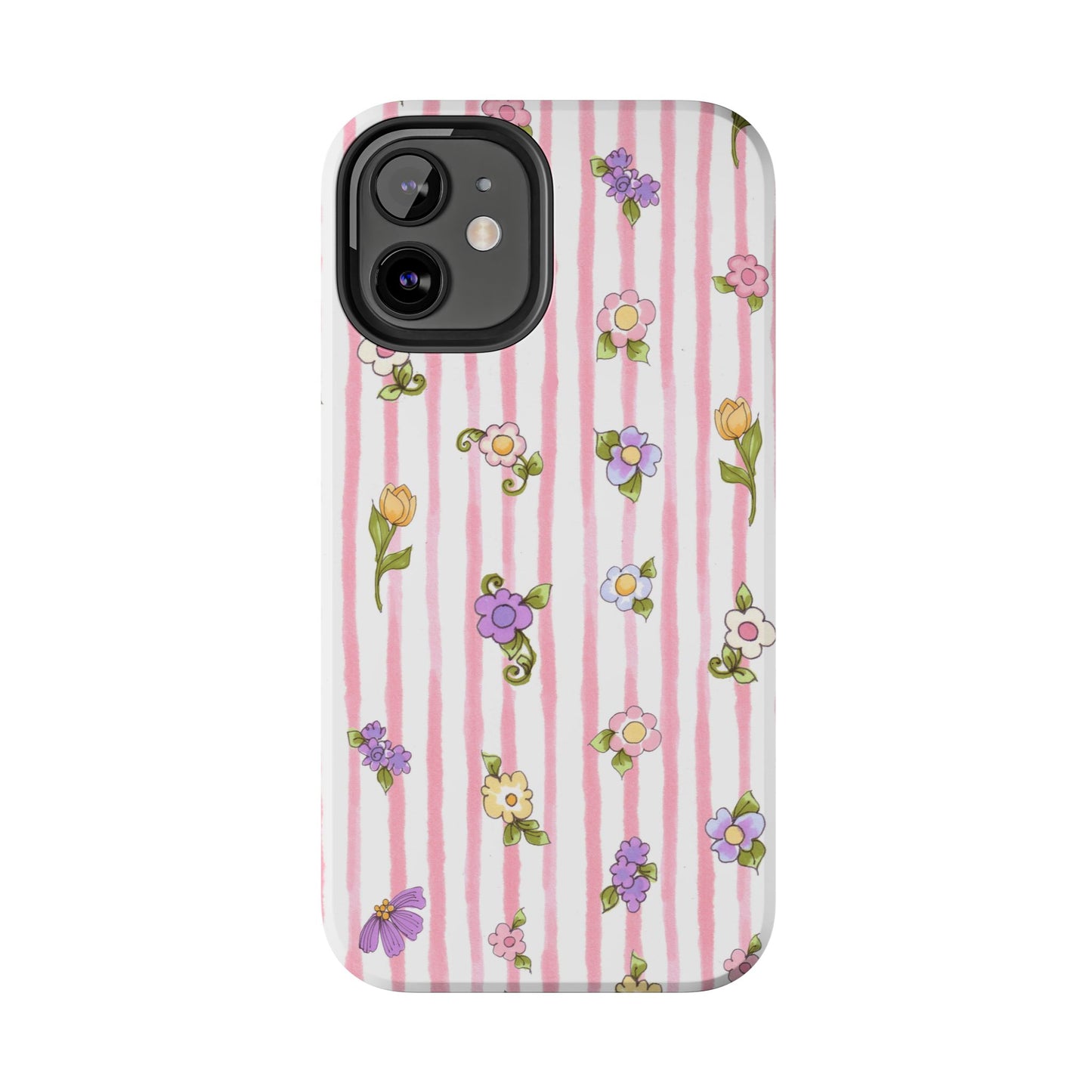 Pretty Posie Stripe Phone Case